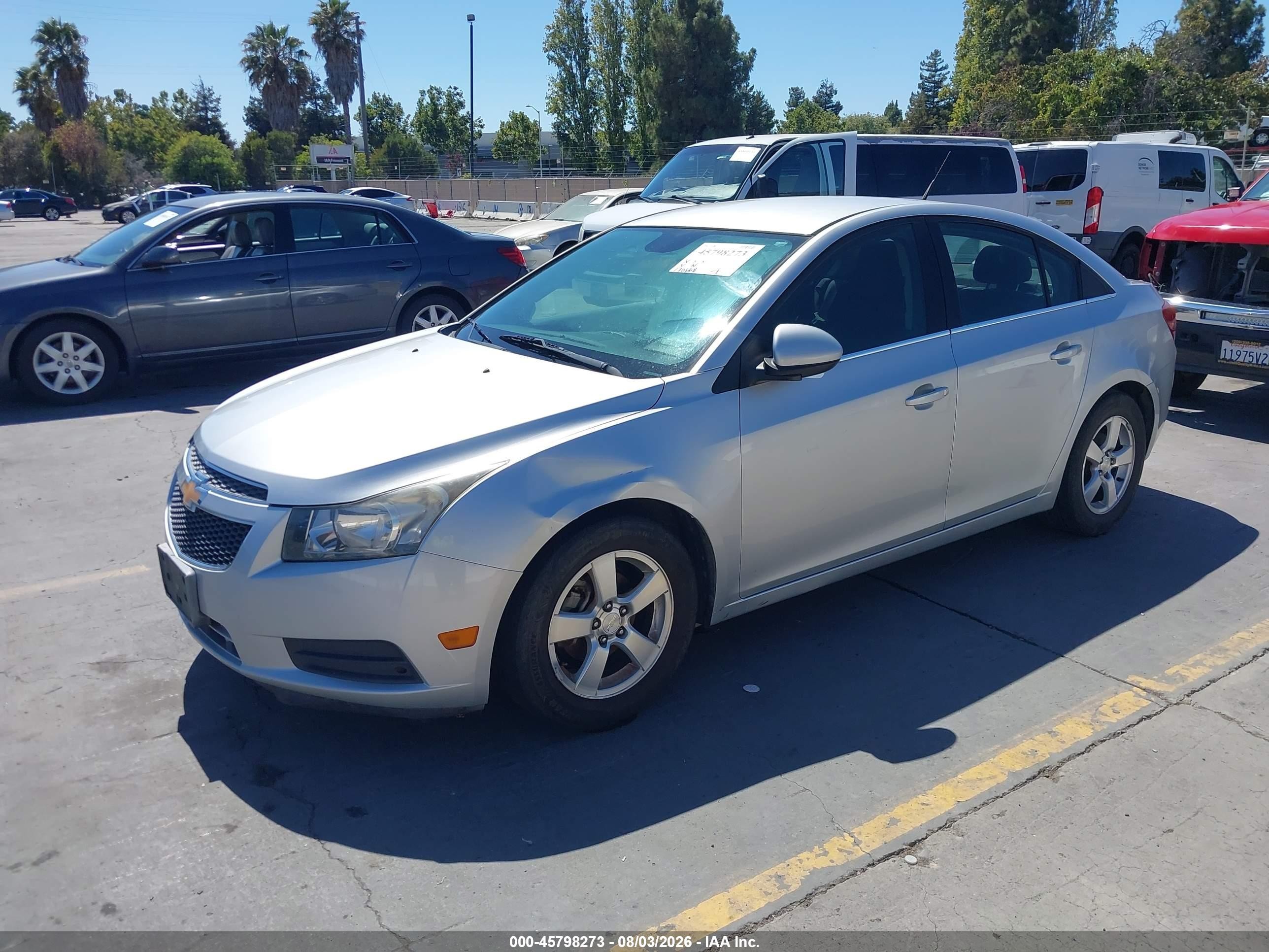 2013 Chevrolet Cruze 1lt Auto Silver vin: 1G1PC5SB9D7324913