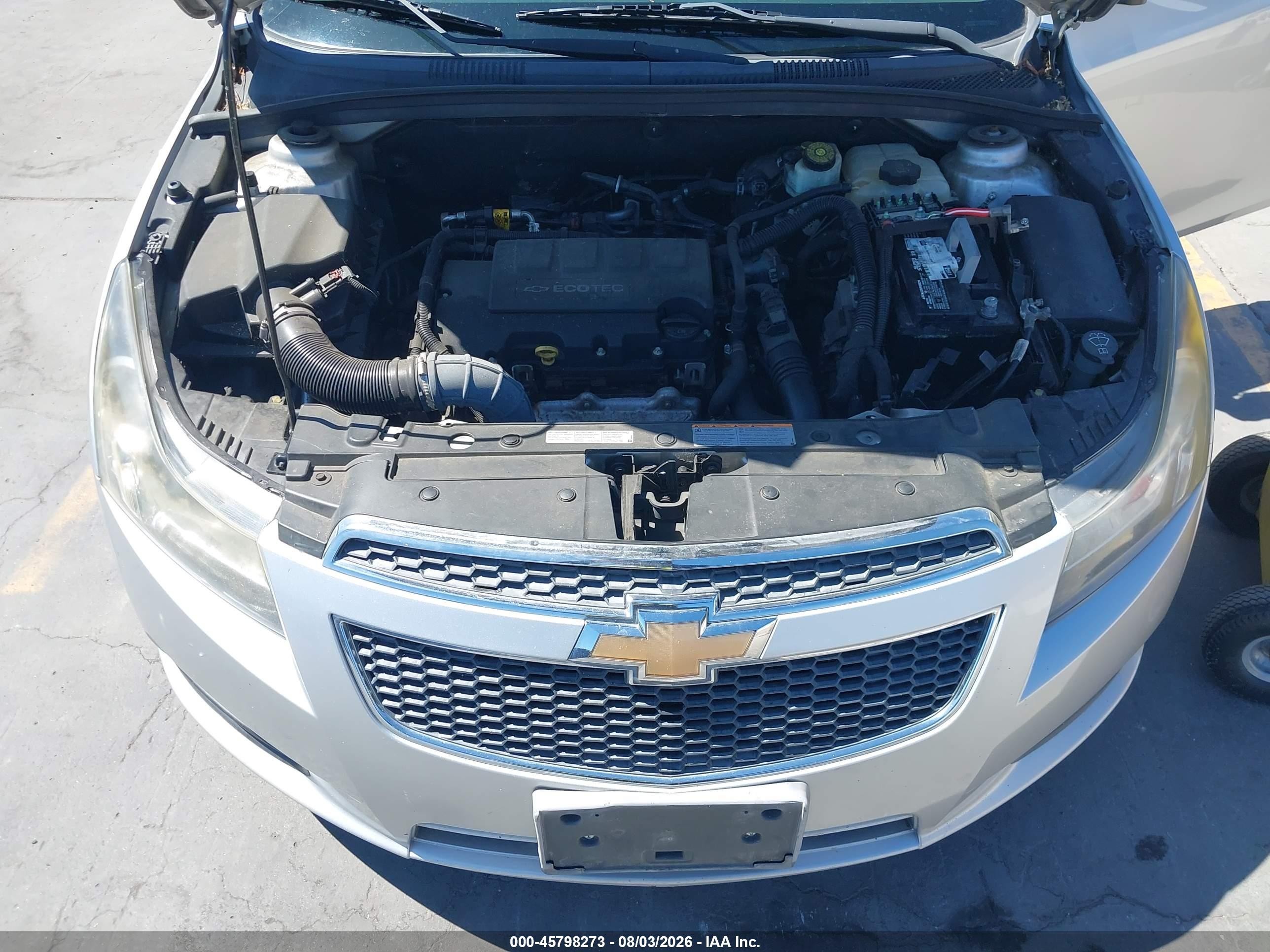 2013 Chevrolet Cruze 1lt Auto Silver vin: 1G1PC5SB9D7324913