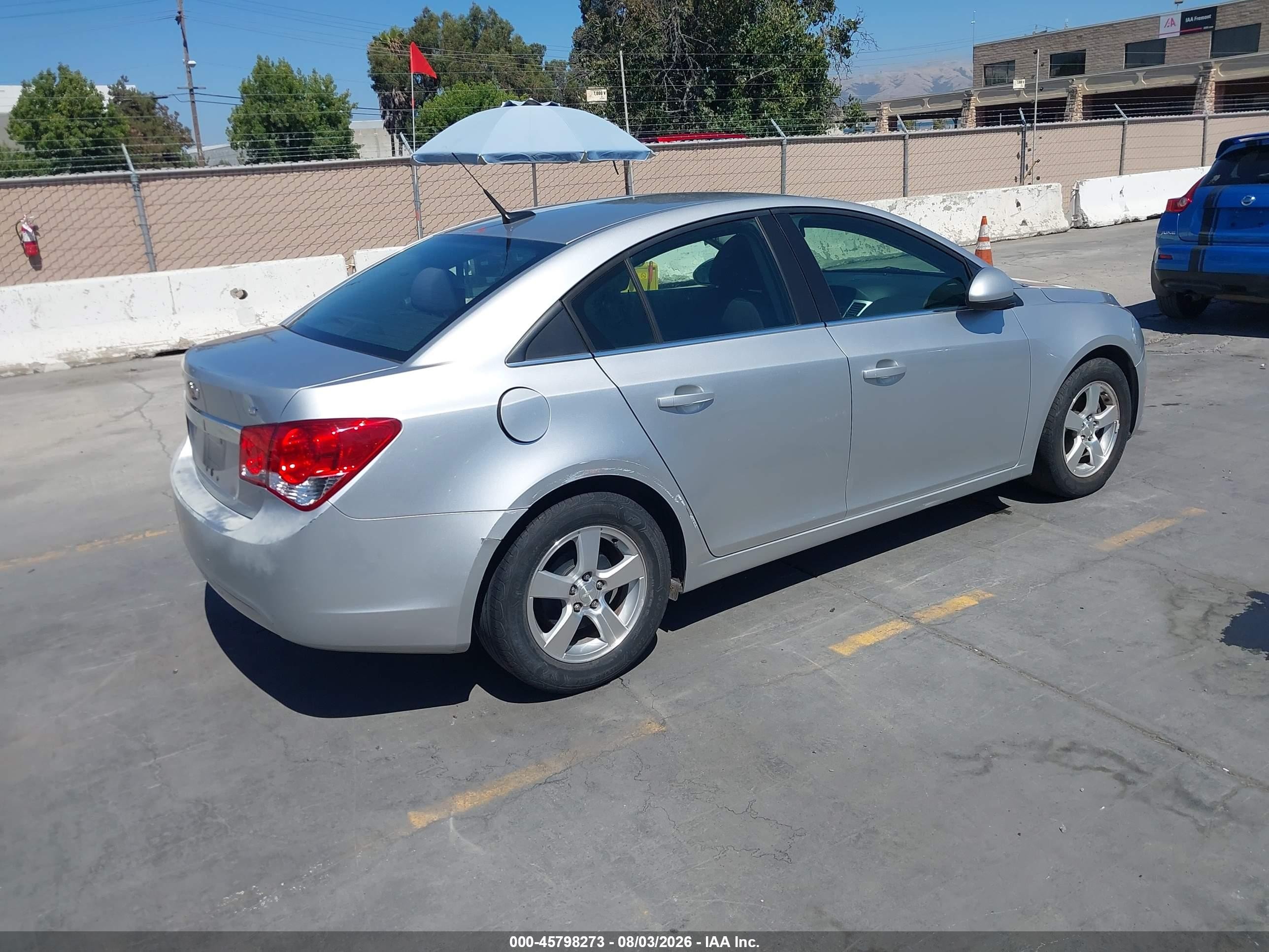 2013 Chevrolet Cruze 1lt Auto Silver vin: 1G1PC5SB9D7324913