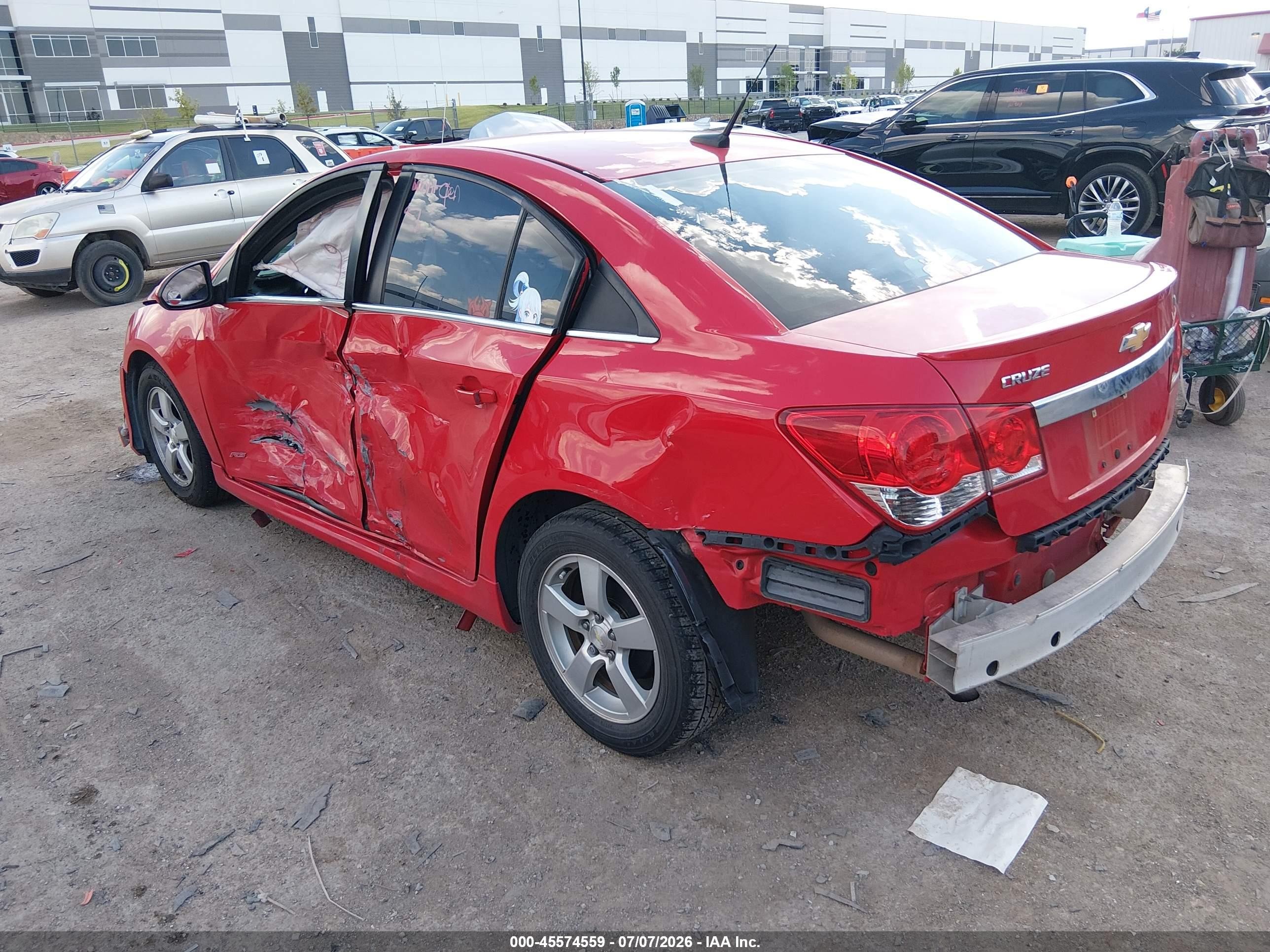 2014 Chevrolet Cruze 1lt Auto Красный vin: 1G1PC5SB9E7137351