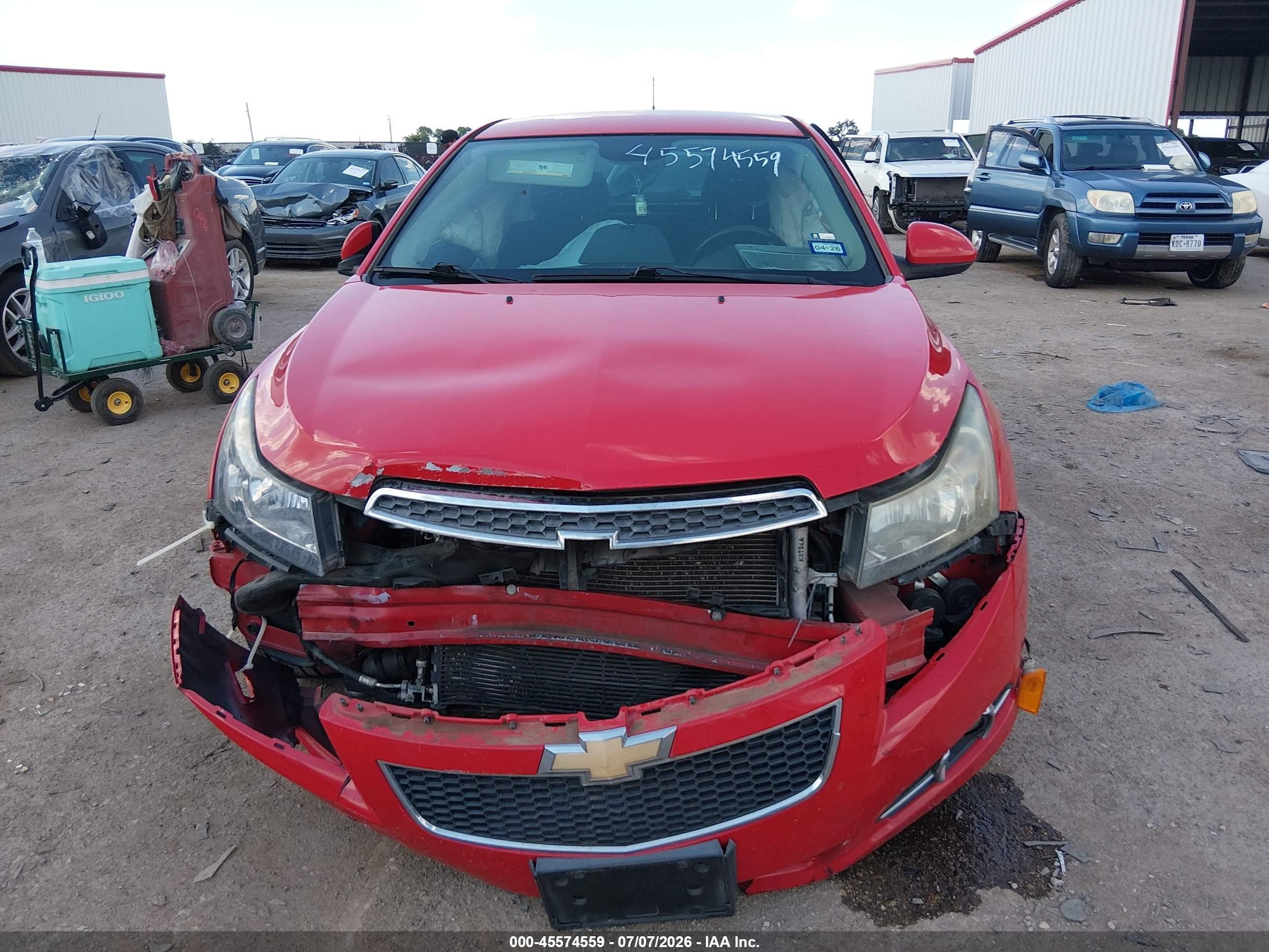2014 Chevrolet Cruze 1lt Auto Красный vin: 1G1PC5SB9E7137351