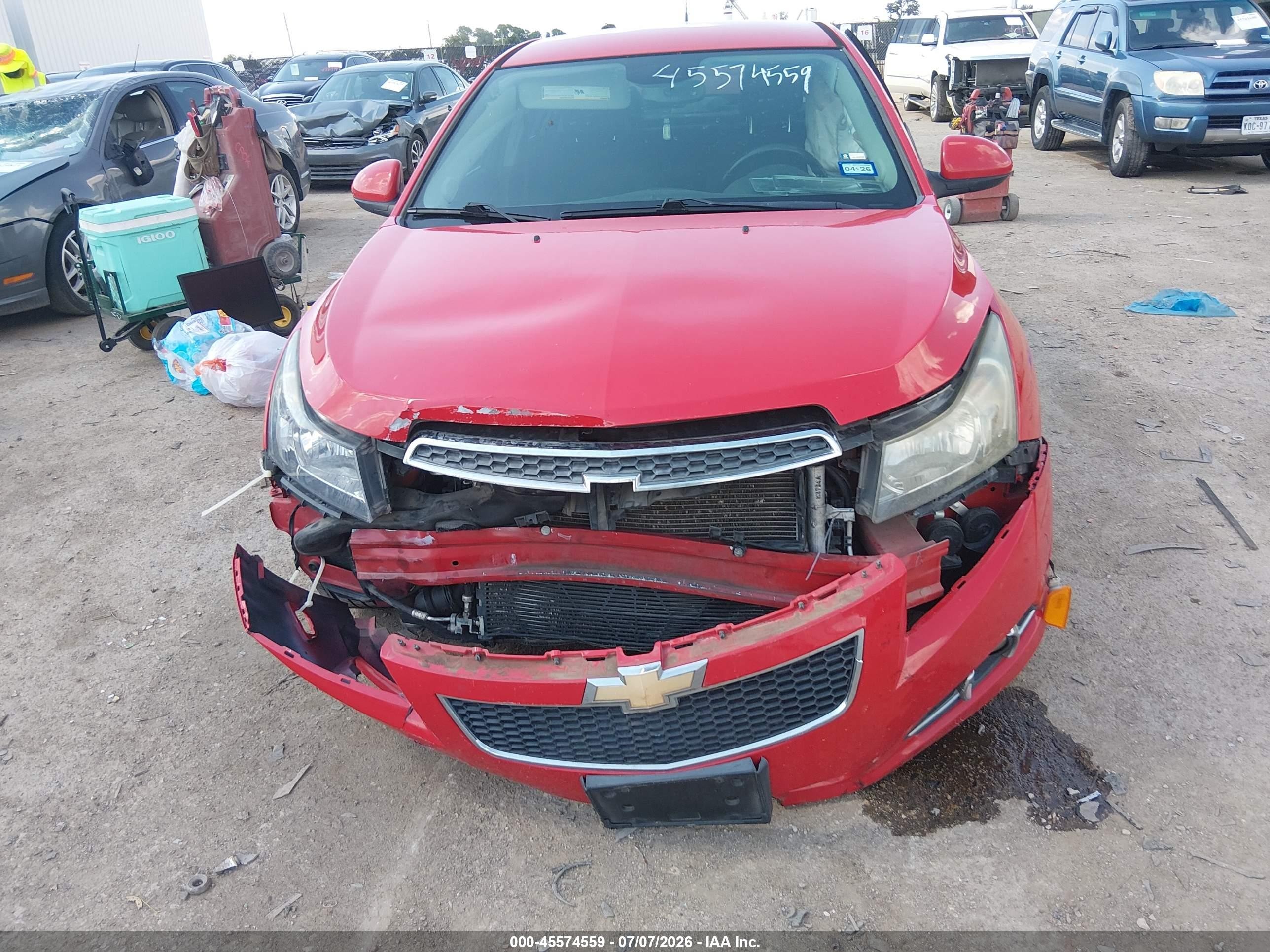 2014 Chevrolet Cruze 1lt Auto Красный vin: 1G1PC5SB9E7137351