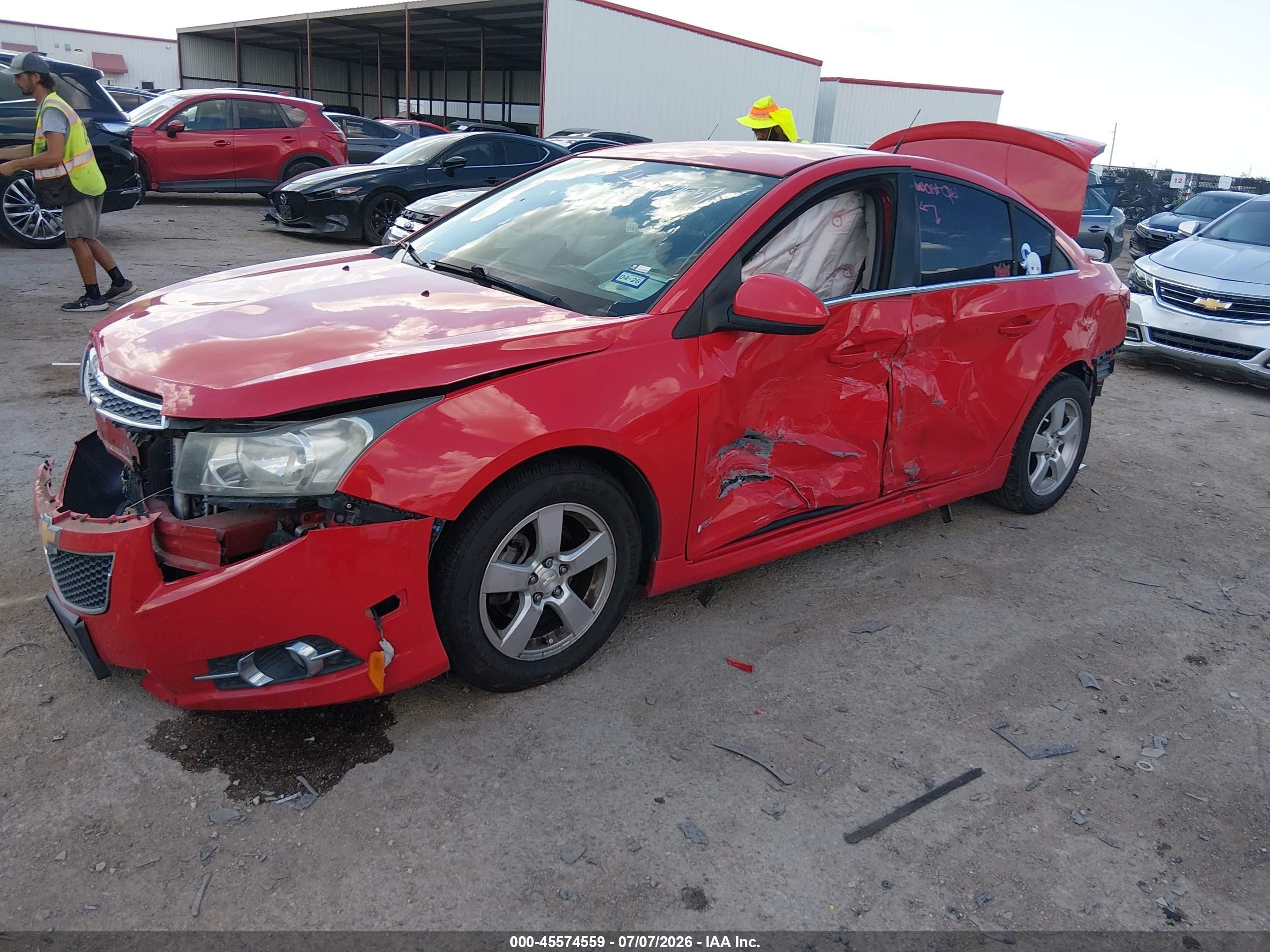 2014 Chevrolet Cruze 1lt Auto Красный vin: 1G1PC5SB9E7137351
