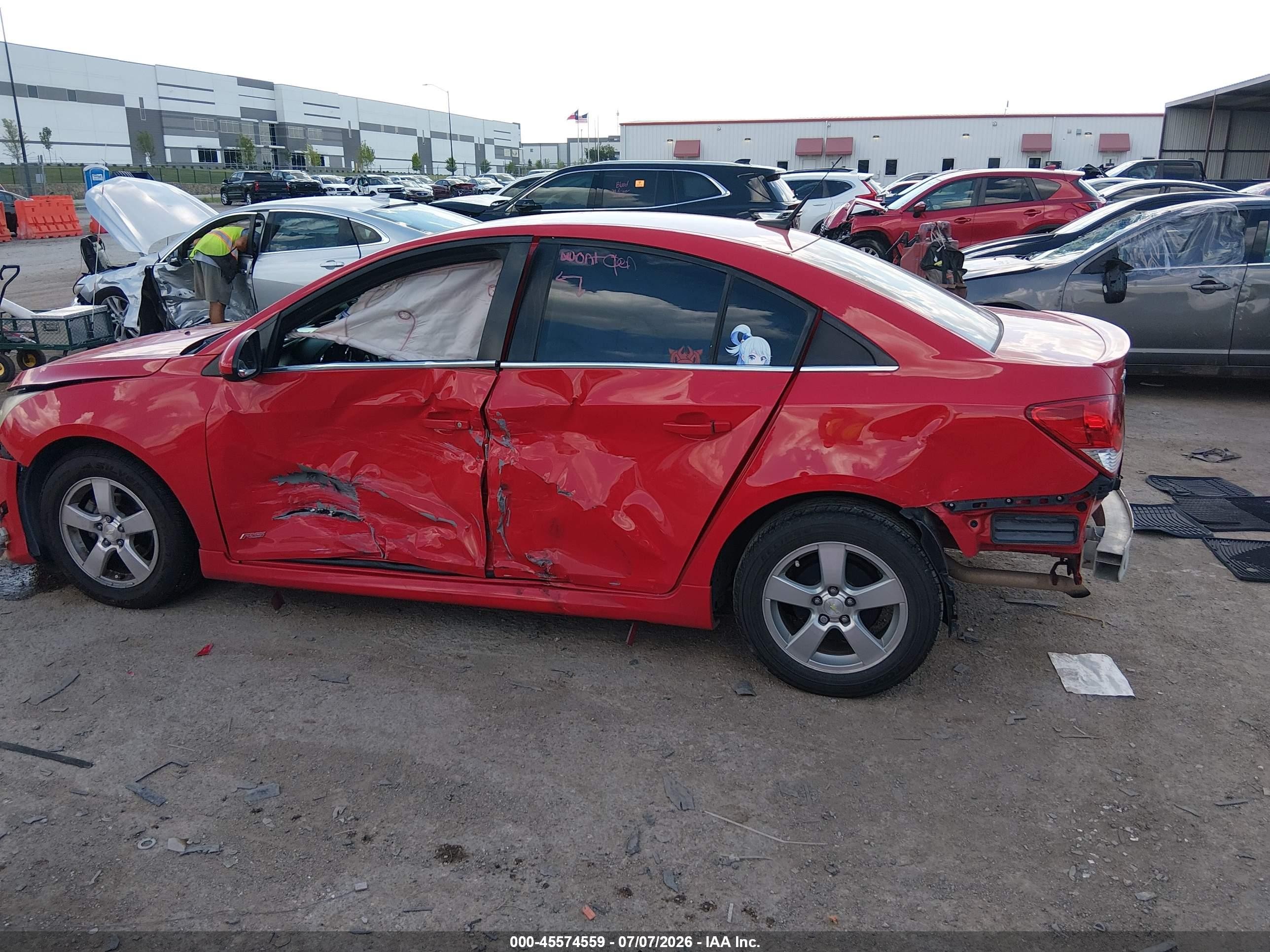 2014 Chevrolet Cruze 1lt Auto Красный vin: 1G1PC5SB9E7137351