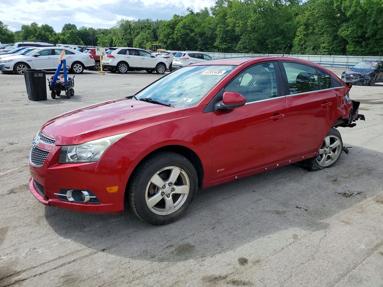 2014 Chevrolet Cruze Lt Red vin: 1G1PC5SB9E7150519