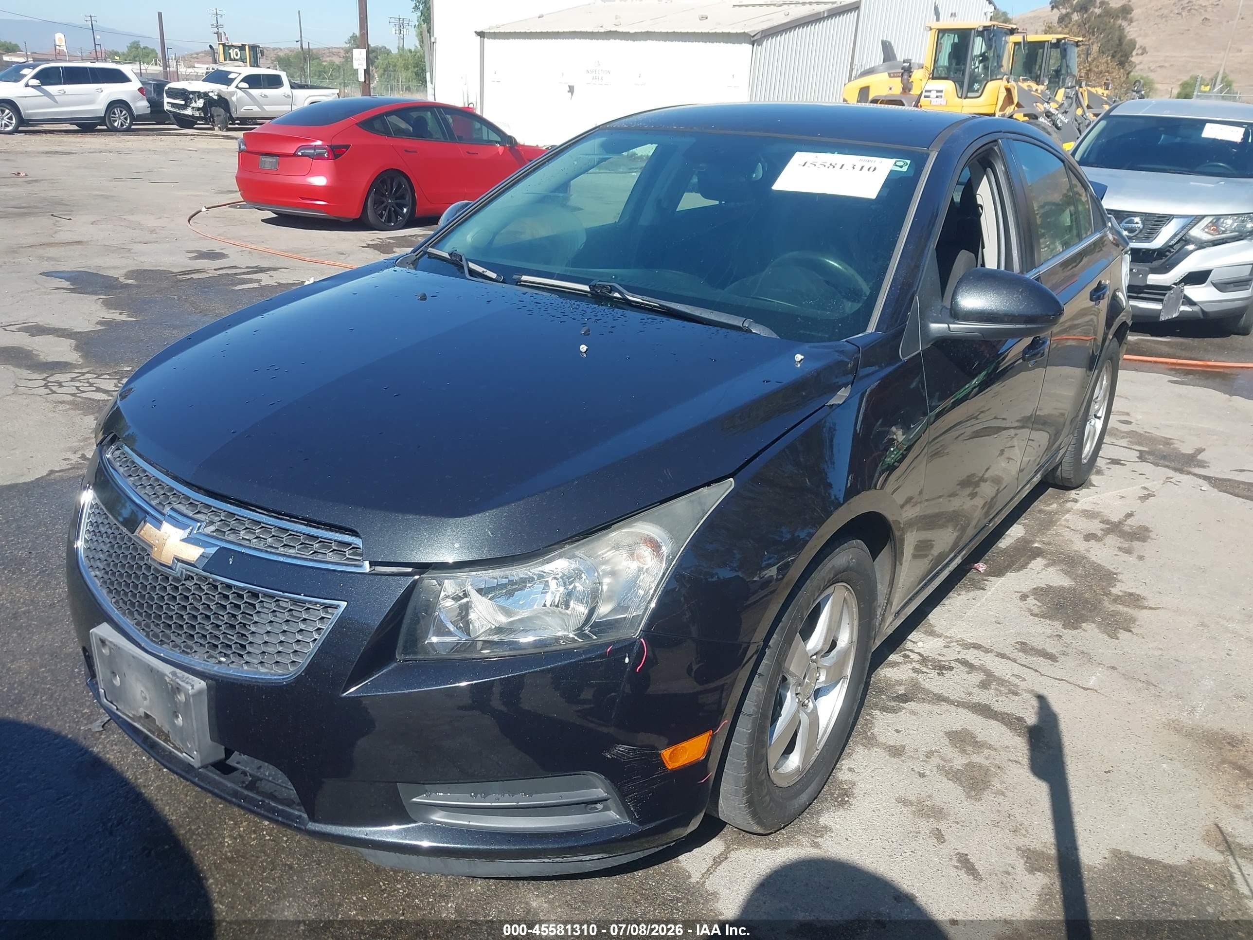 2014 Chevrolet Cruze 1lt Auto Black vin: 1G1PC5SB9E7198604