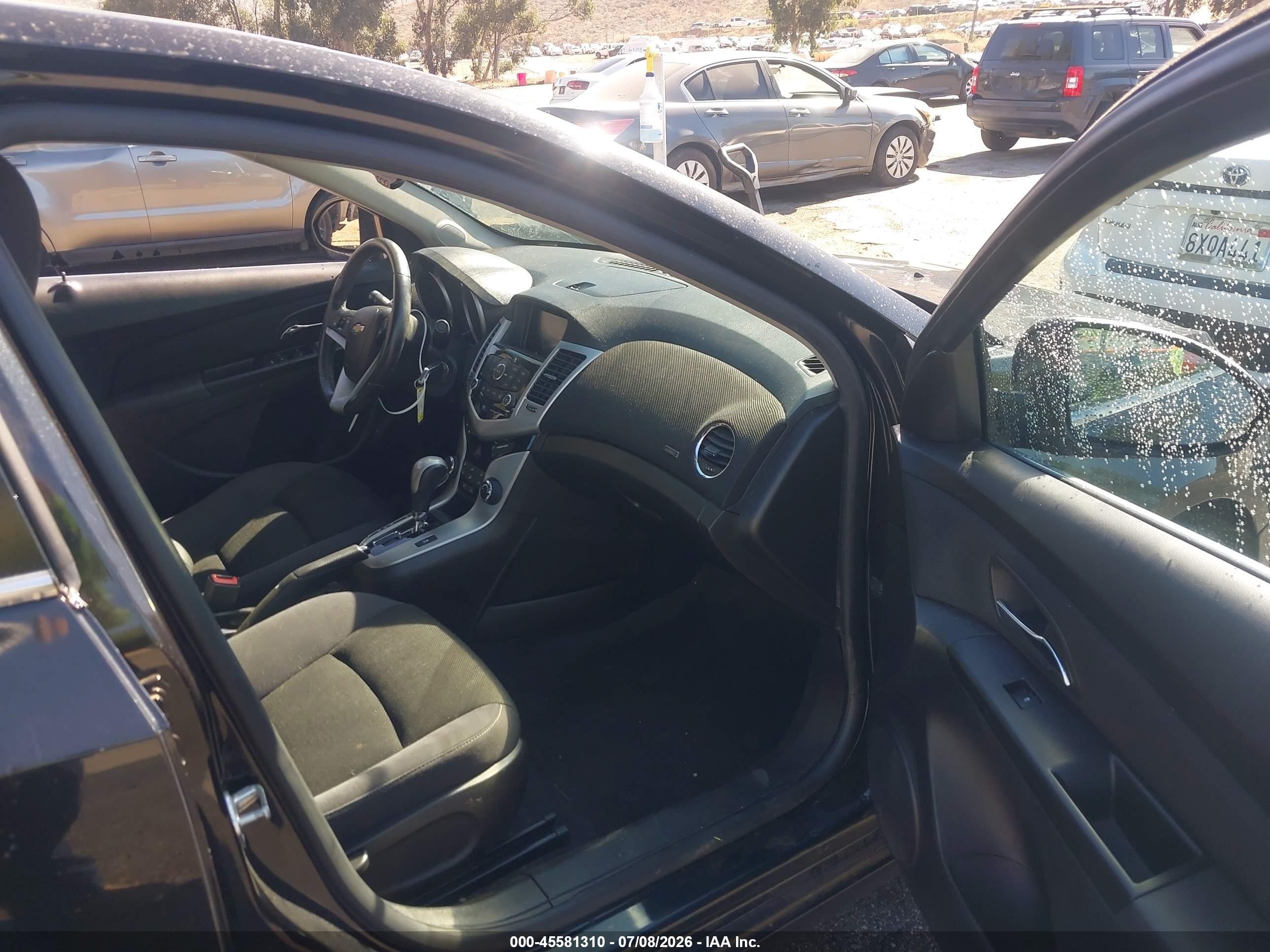 2014 Chevrolet Cruze 1lt Auto Black vin: 1G1PC5SB9E7198604