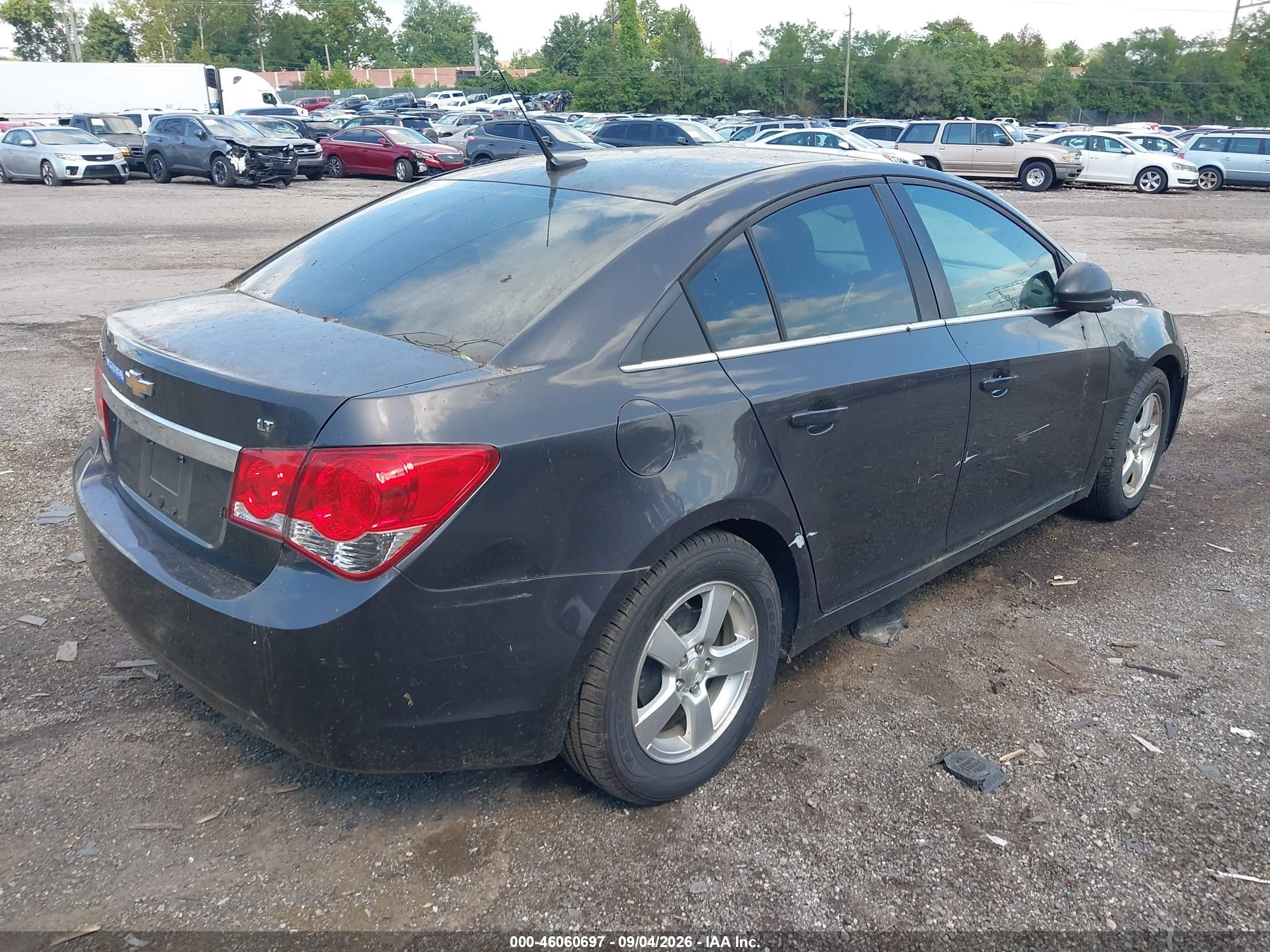 2014 Chevrolet Cruze 1lt Auto Black vin: 1G1PC5SB9E7200075