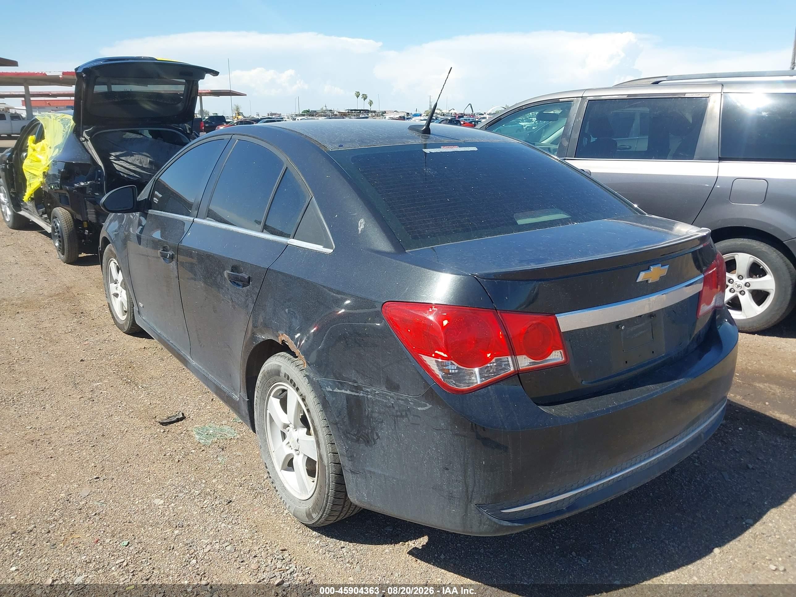 2014 Chevrolet Cruze 1lt Auto Black vin: 1G1PC5SB9E7235795