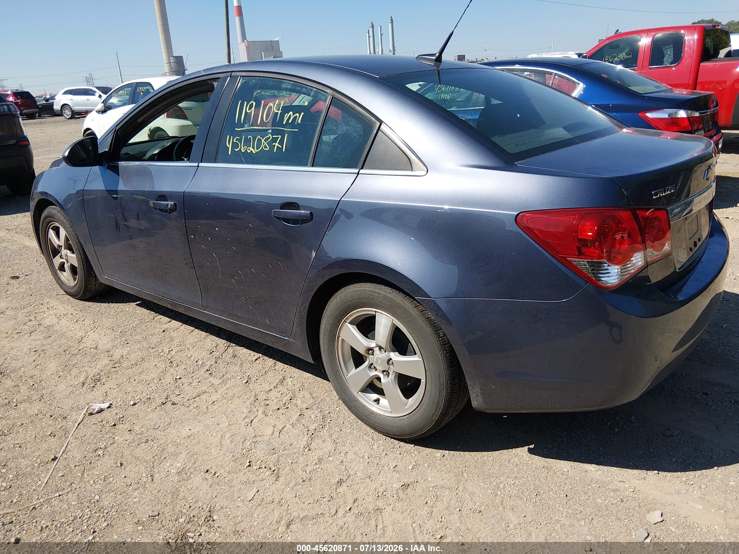 2014 Chevrolet Cruze 1lt Auto Blue vin: 1G1PC5SB9E7290859