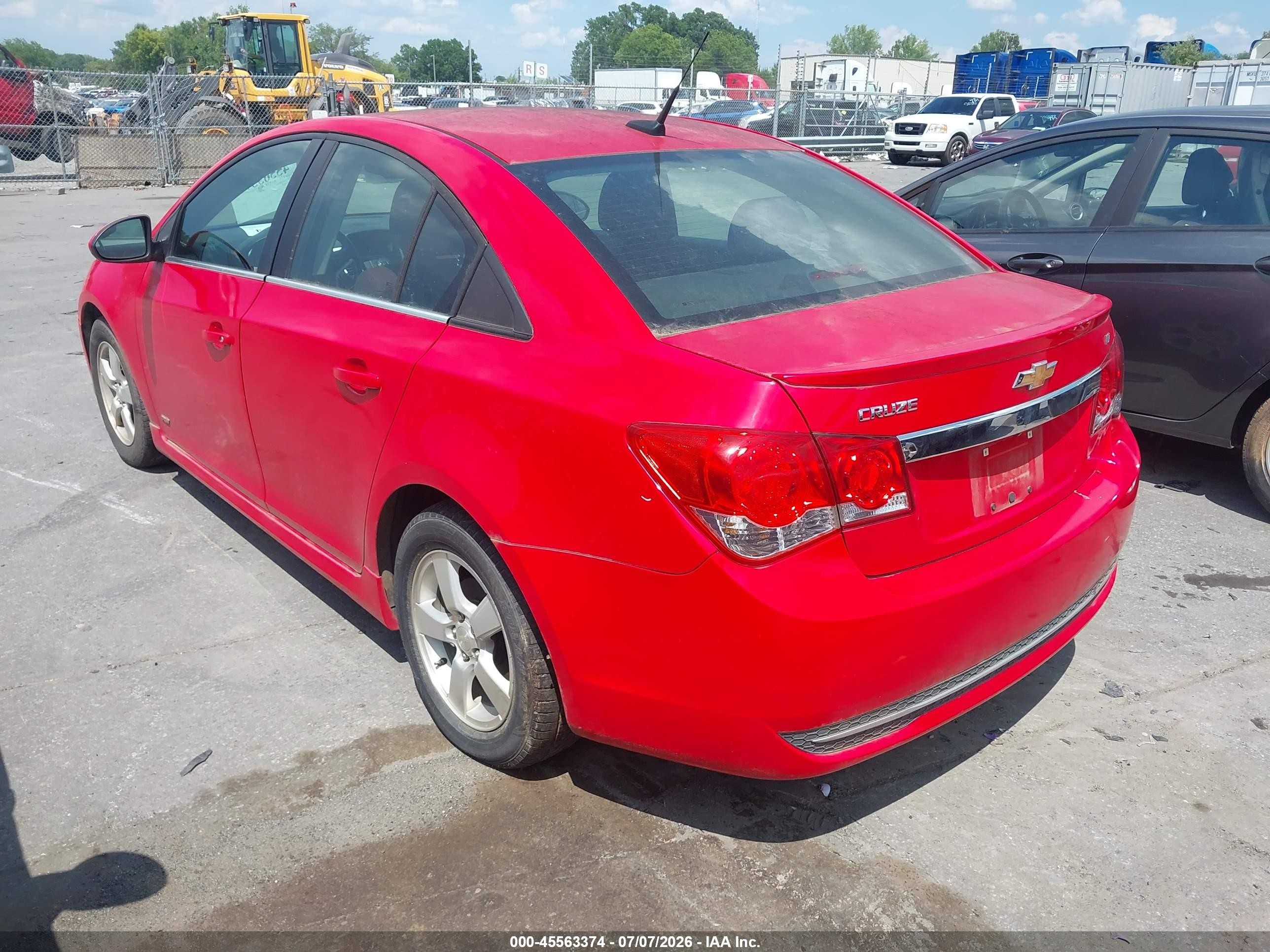 2014 Chevrolet Cruze 1lt Auto Red vin: 1G1PC5SB9E7292076