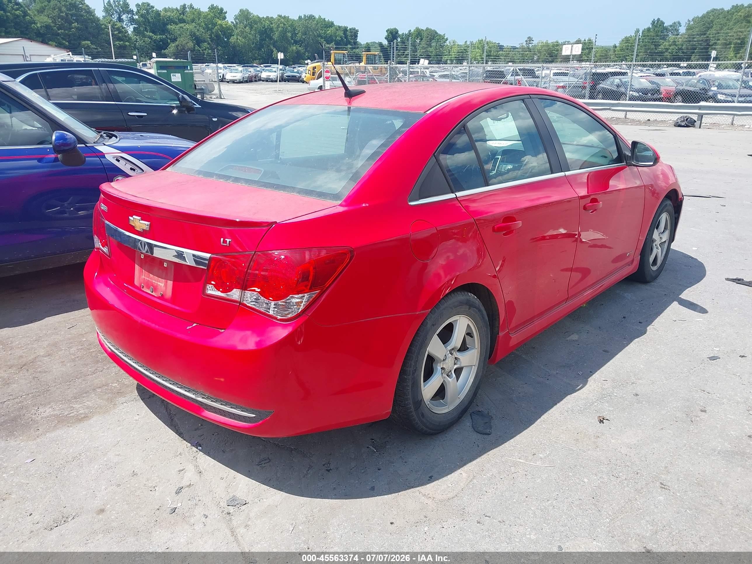 2014 Chevrolet Cruze 1lt Auto Red vin: 1G1PC5SB9E7292076