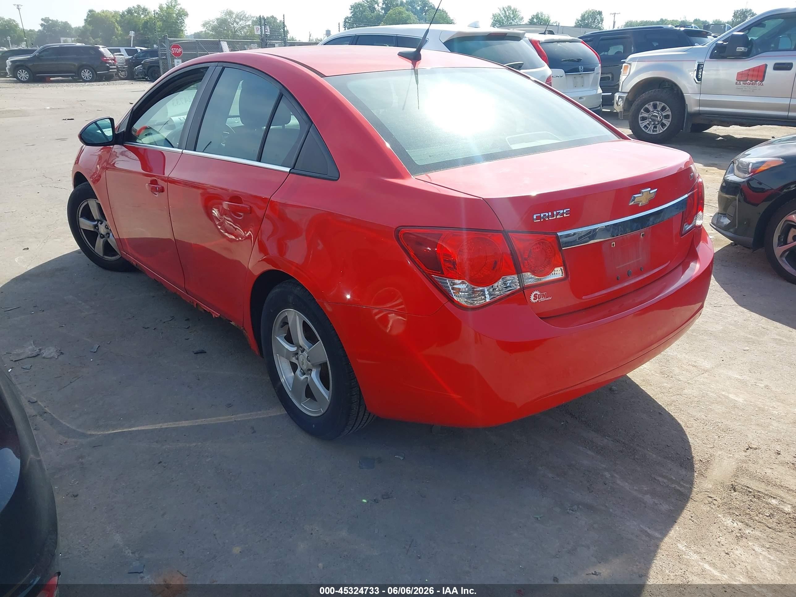2014 Chevrolet Cruze 1lt Auto Red vin: 1G1PC5SB9E7389083