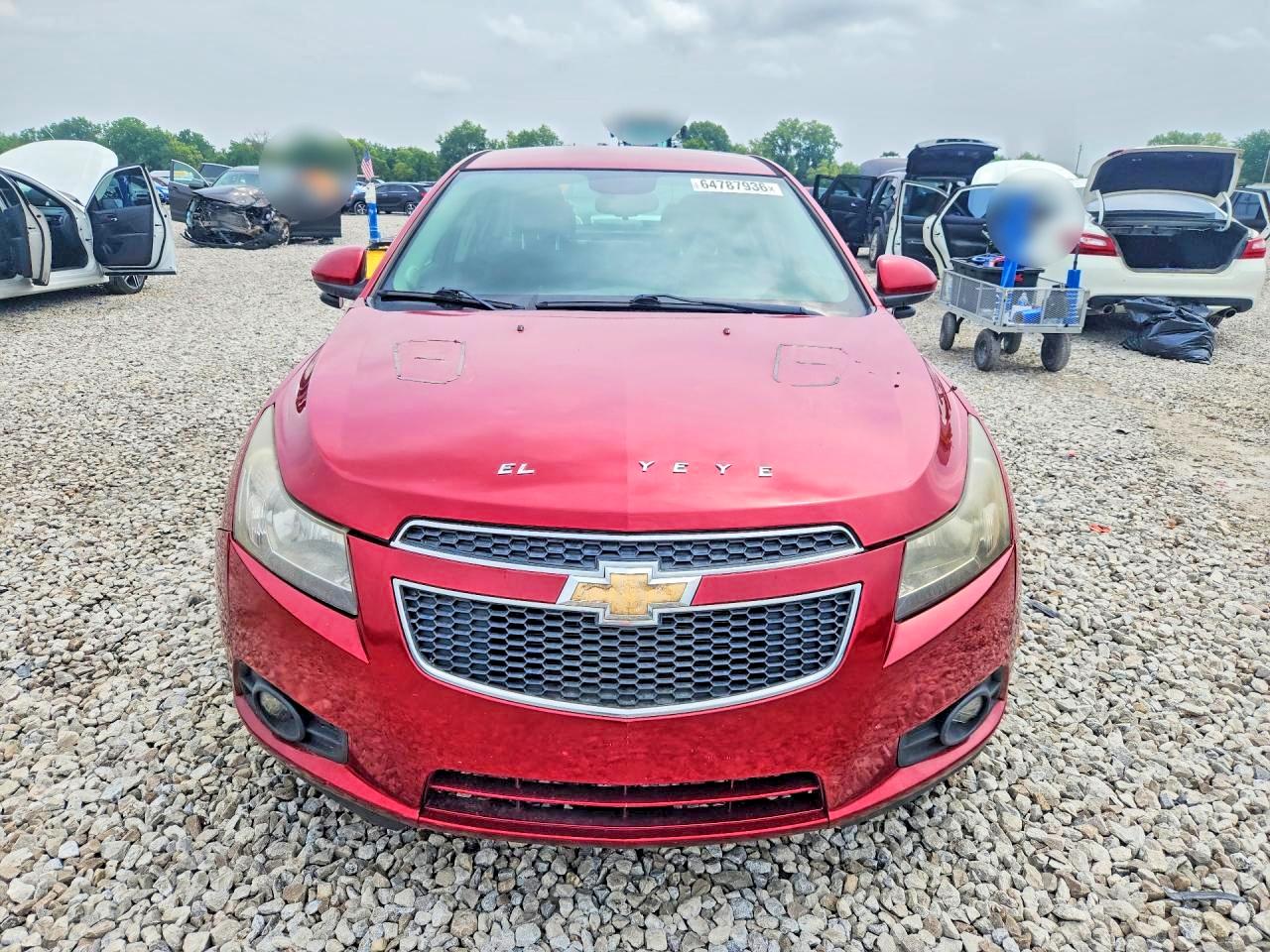 2014 Chevrolet Cruze Lt Red vin: 1G1PC5SB9E7414273