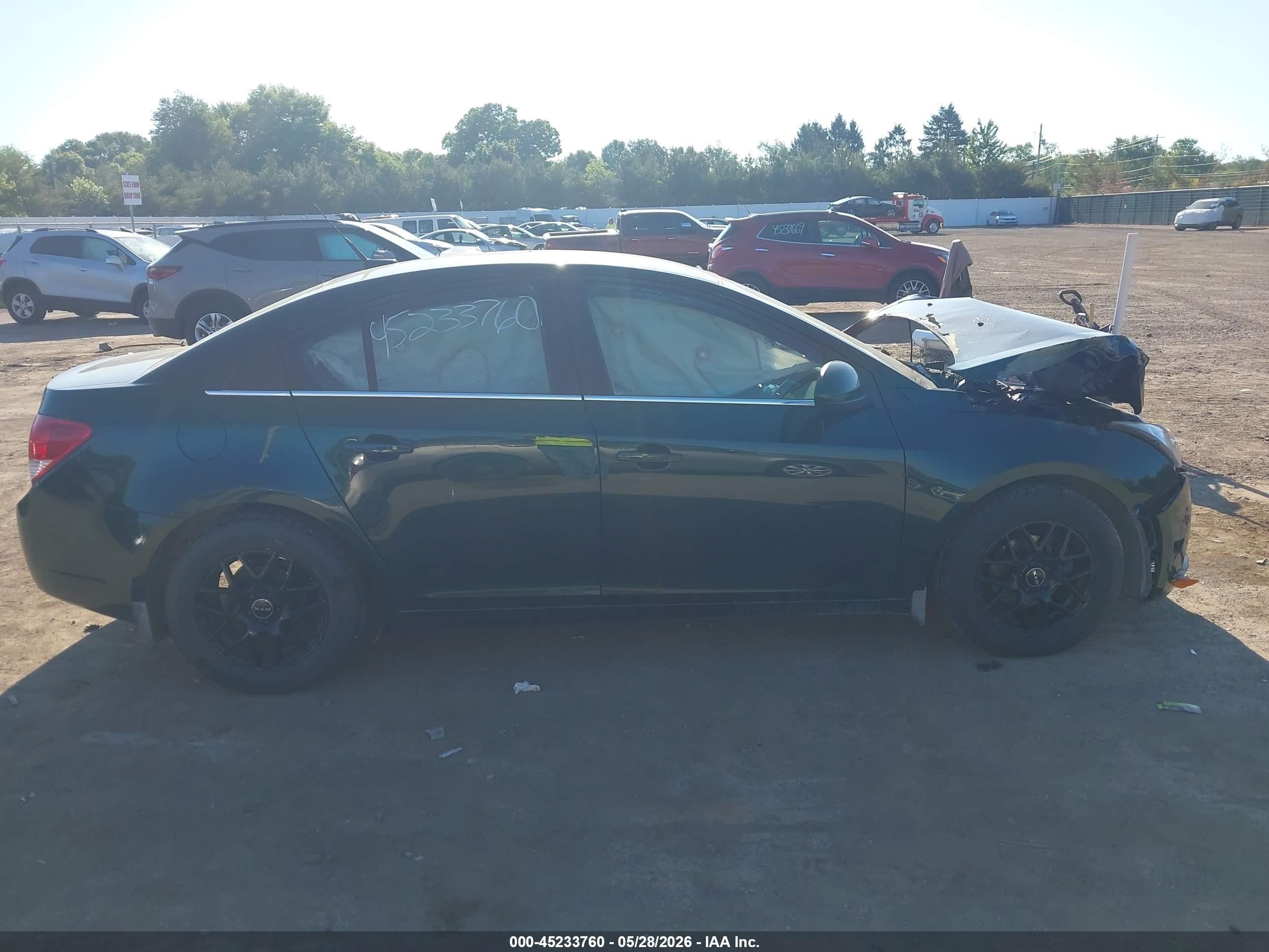 2014 Chevrolet Cruze 1lt Auto Green vin: 1G1PC5SB9E7431347