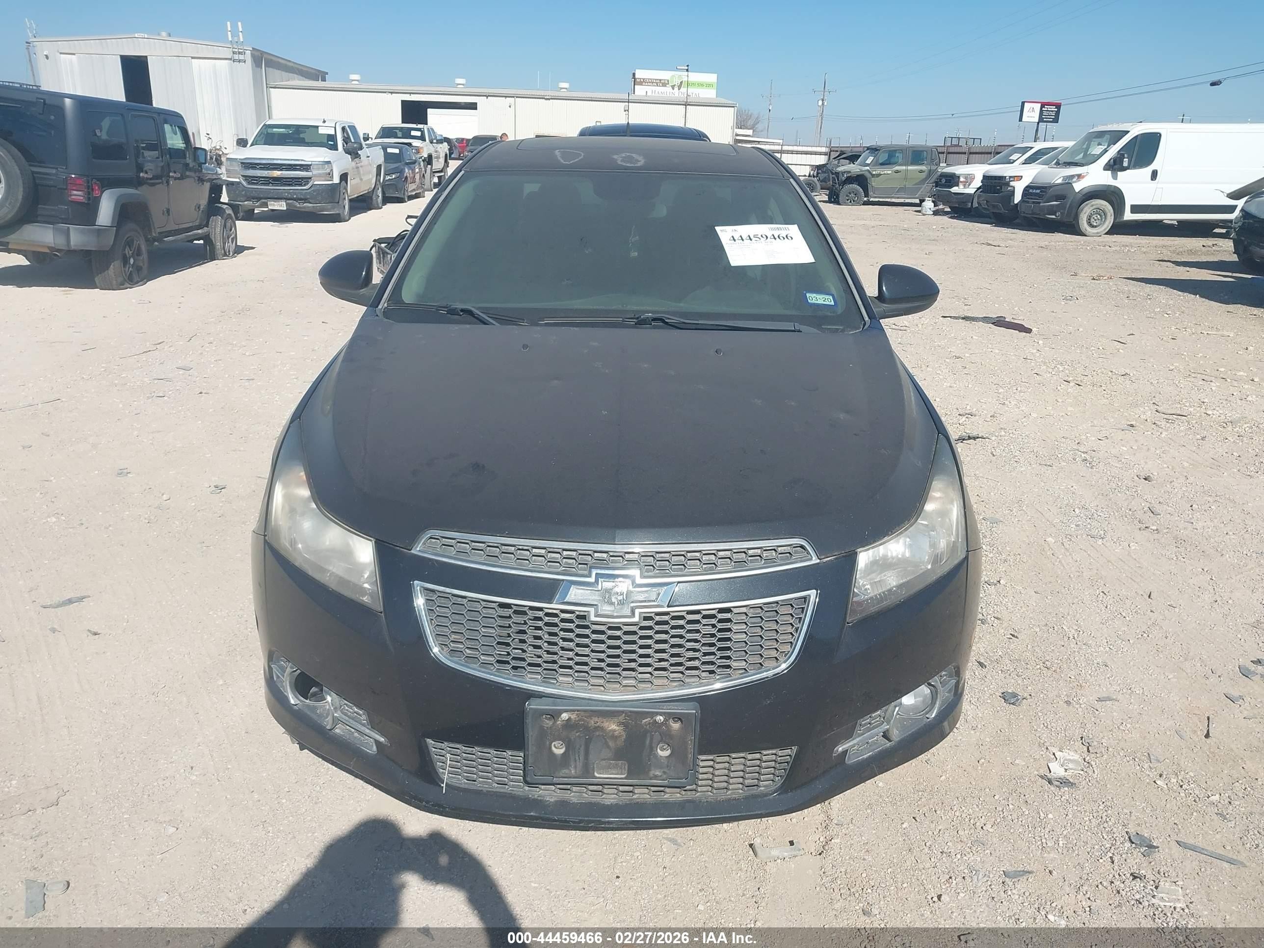 2014 Chevrolet Cruze 1lt Auto Black vin: 1G1PC5SB9E7451680