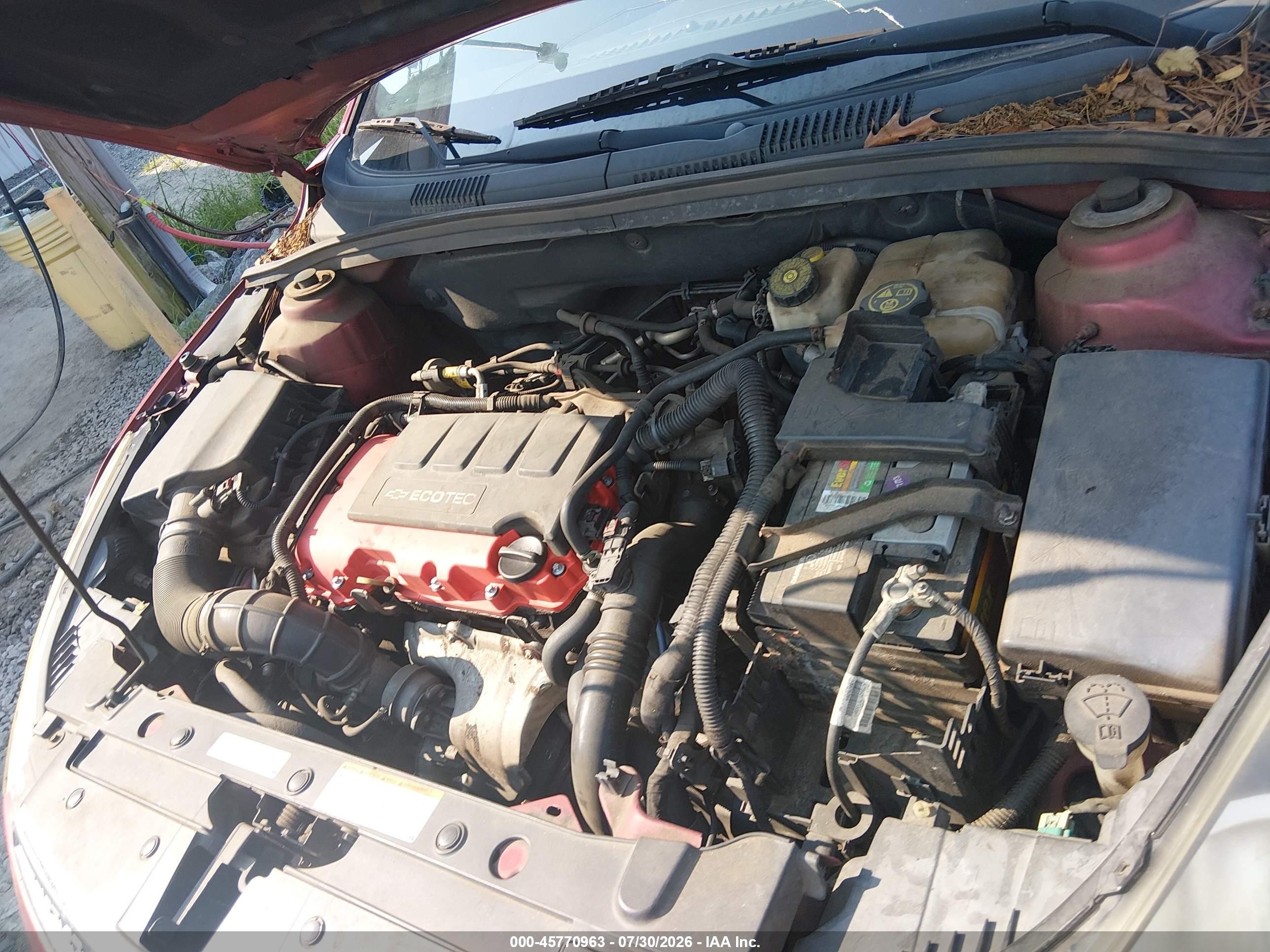 2014 Chevrolet Cruze 1lt Auto Красный vin: 1G1PC5SB9E7461691