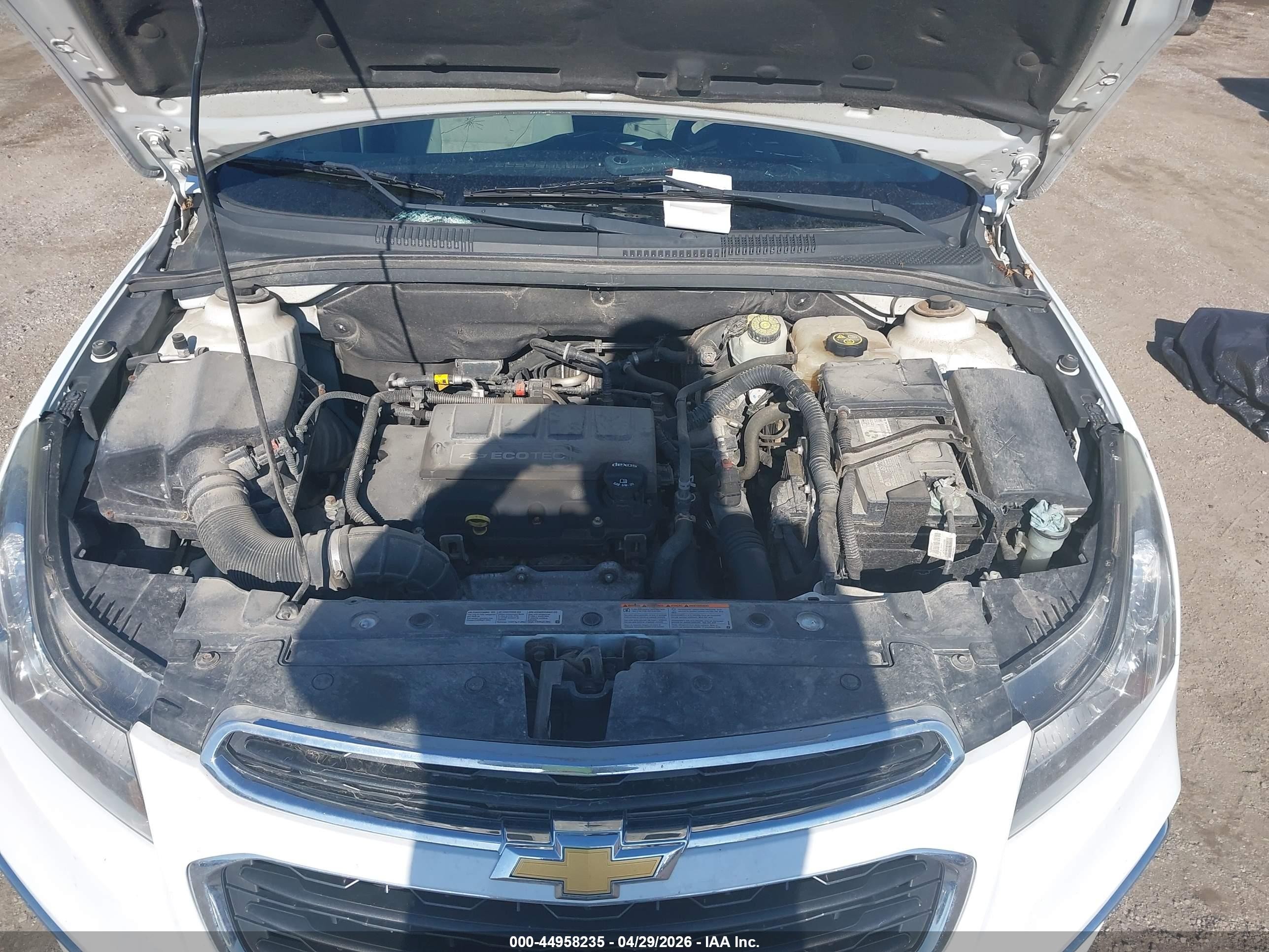 2015 Chevrolet Cruze 1lt Auto White vin: 1G1PC5SB9F7104318