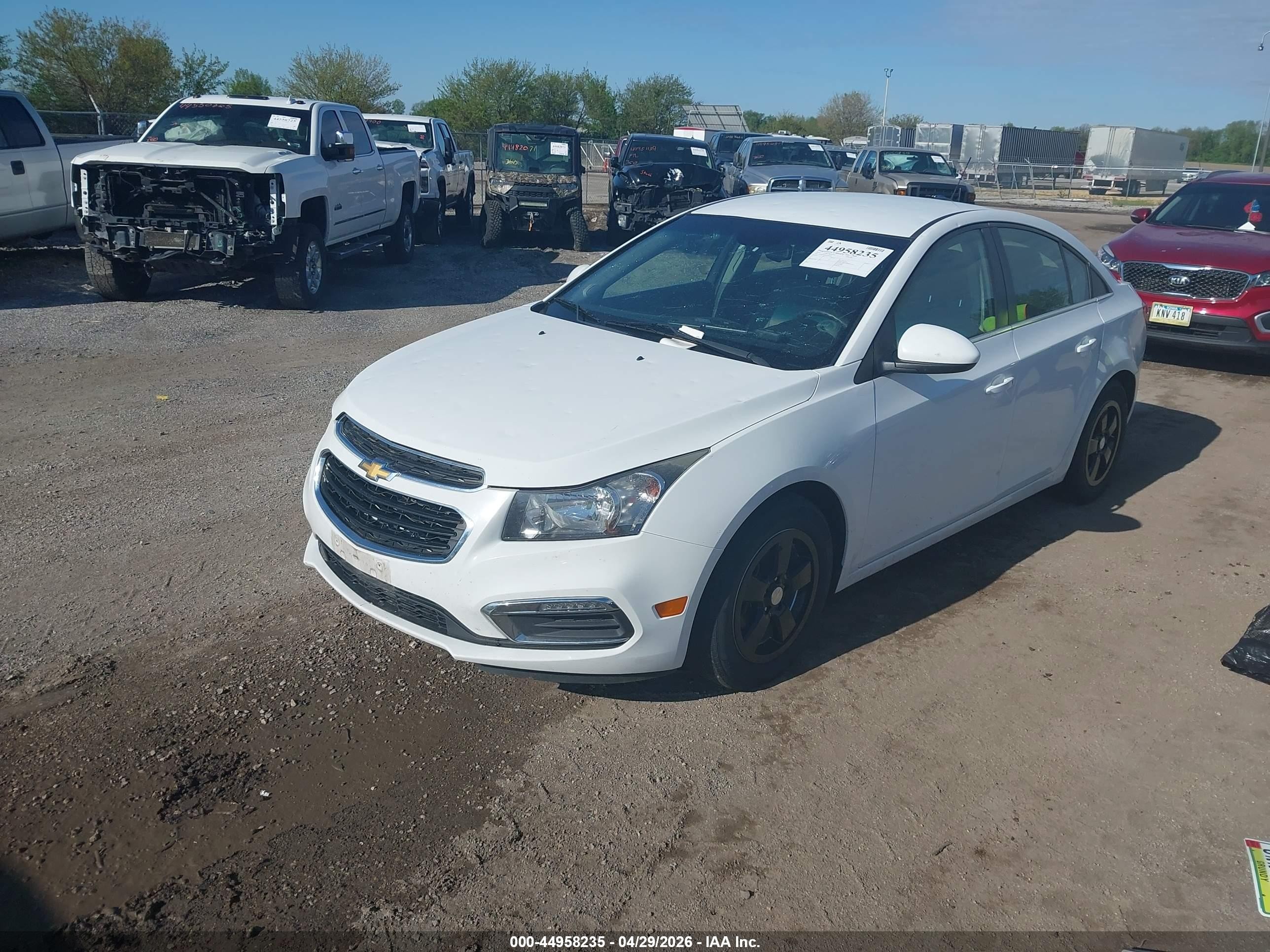 2015 Chevrolet Cruze 1lt Auto White vin: 1G1PC5SB9F7104318