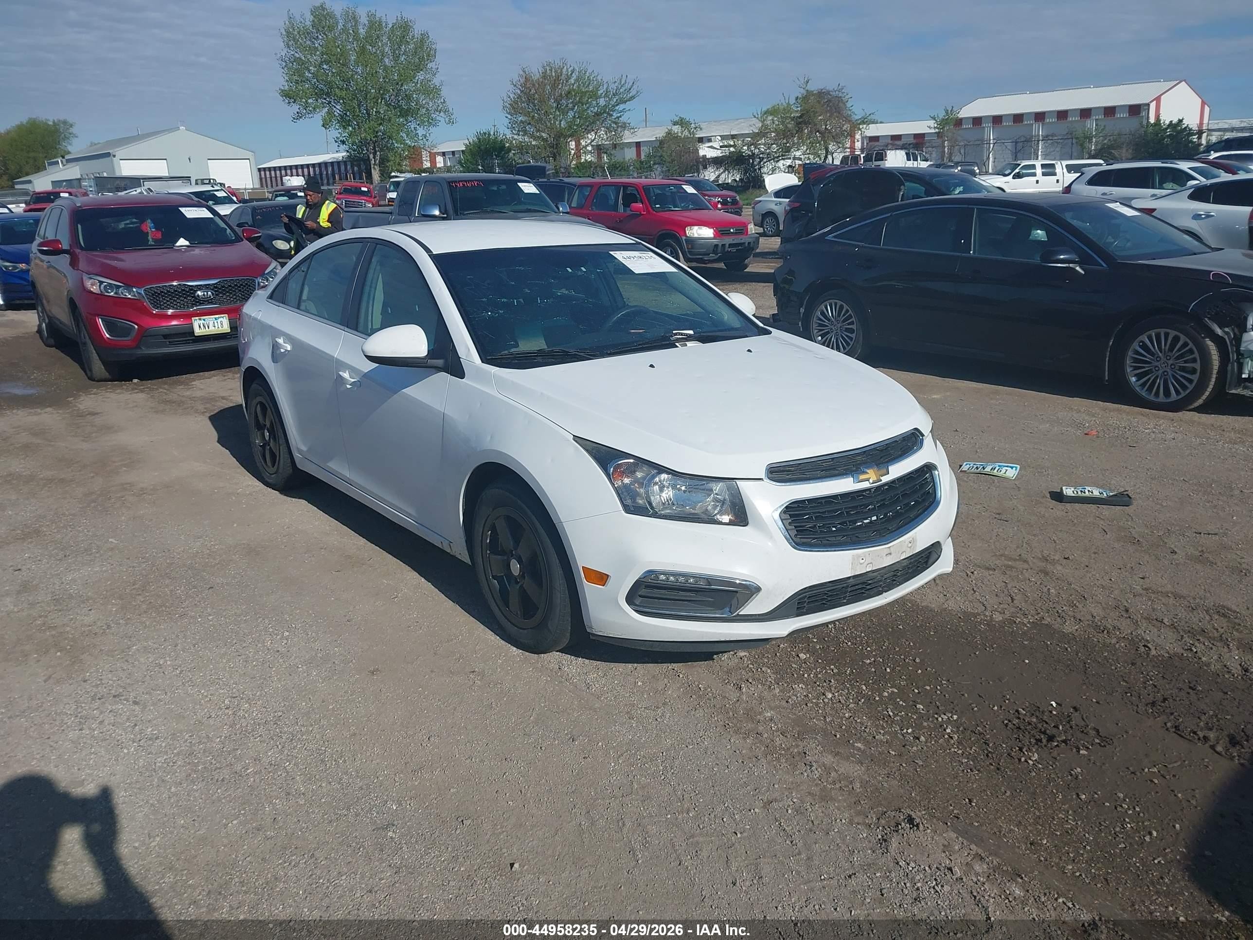 2015 Chevrolet Cruze 1lt Auto White vin: 1G1PC5SB9F7104318