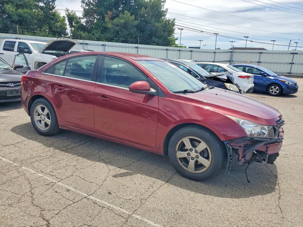 2015 Chevrolet Cruze Lt Red vin: 1G1PC5SB9F7140994