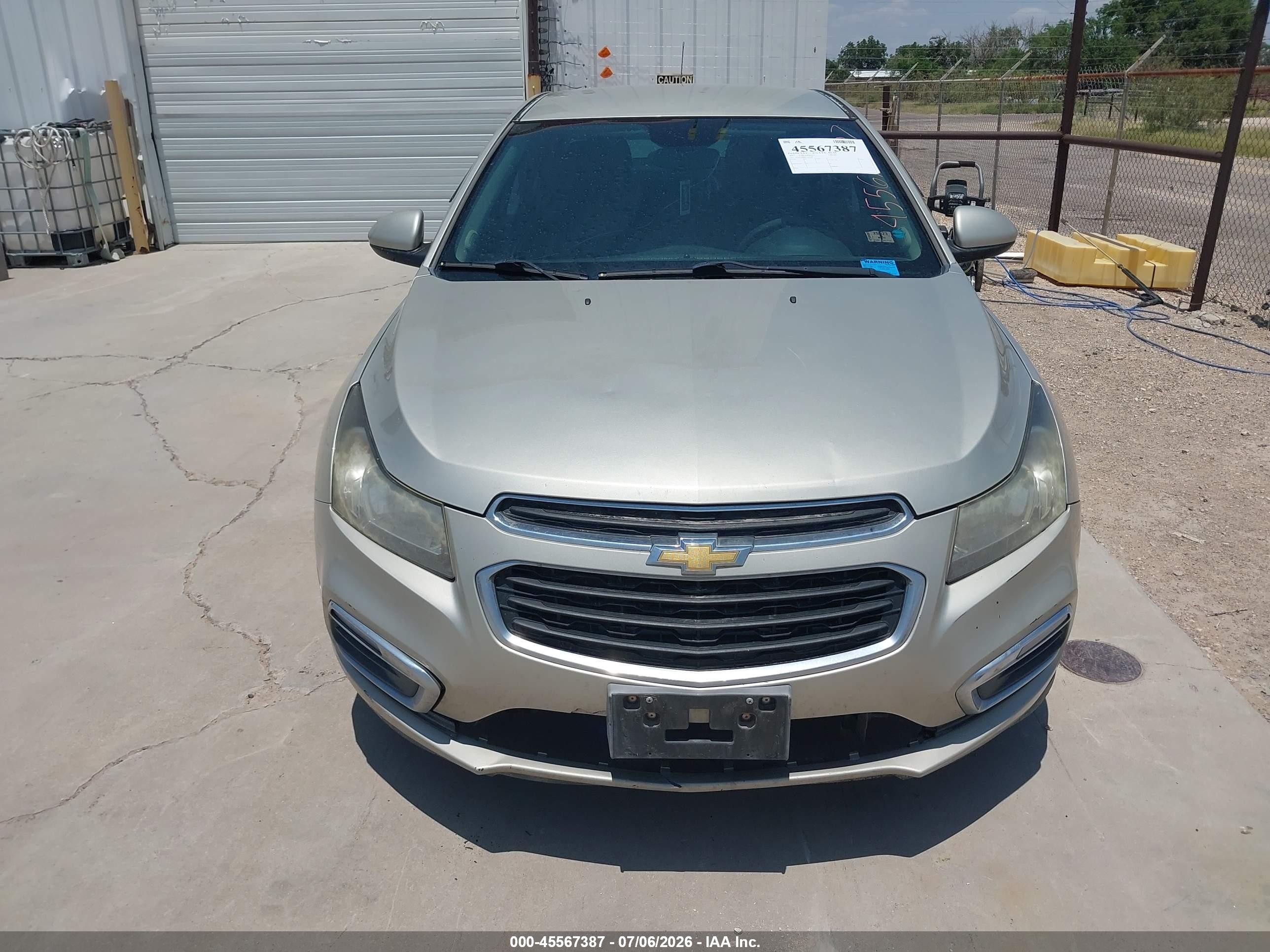 2015 Chevrolet Cruze 1lt Auto Silver vin: 1G1PC5SB9F7141188