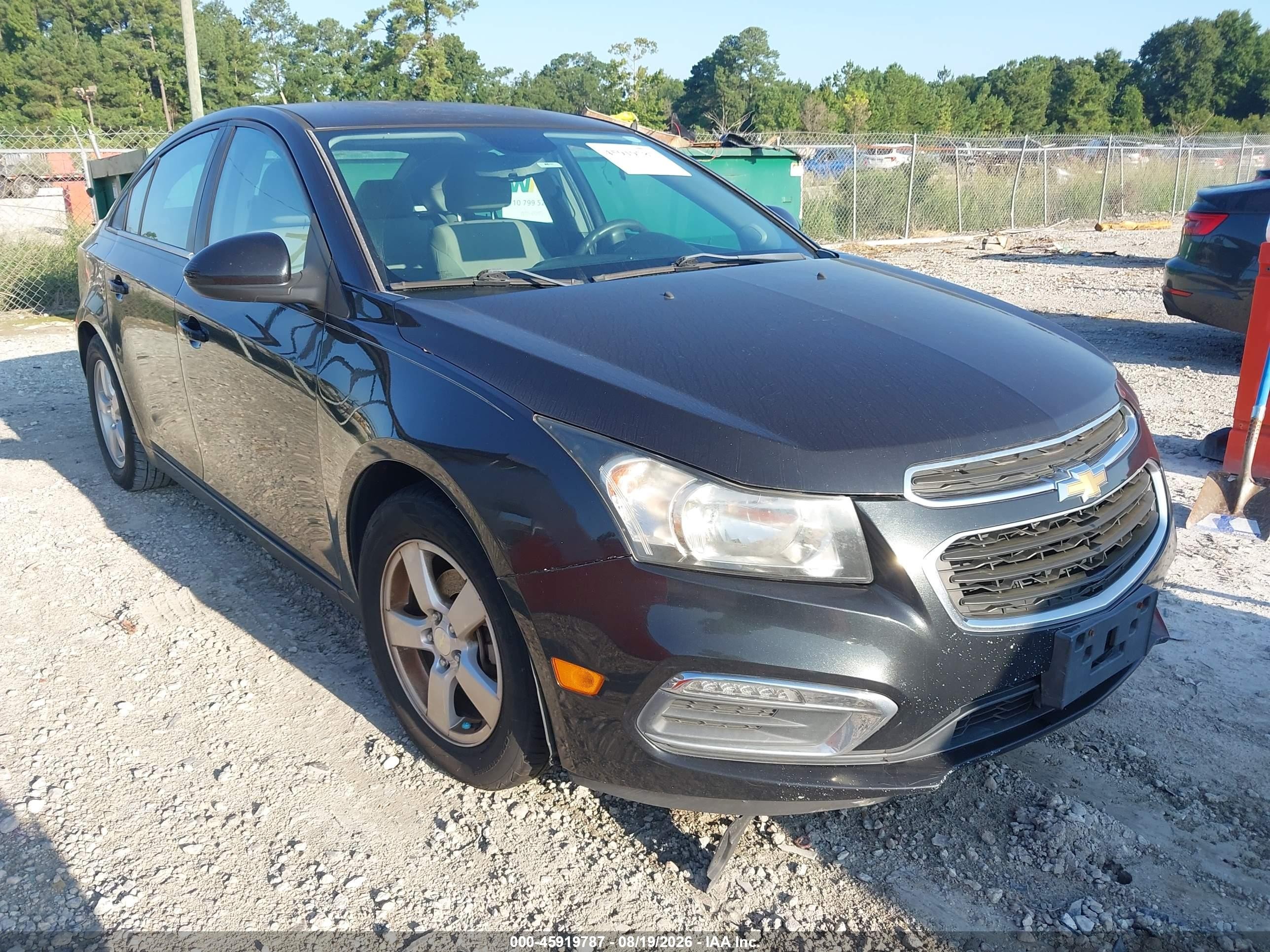 2015 Chevrolet Cruze 1lt Auto Gray vin: 1G1PC5SB9F7142759