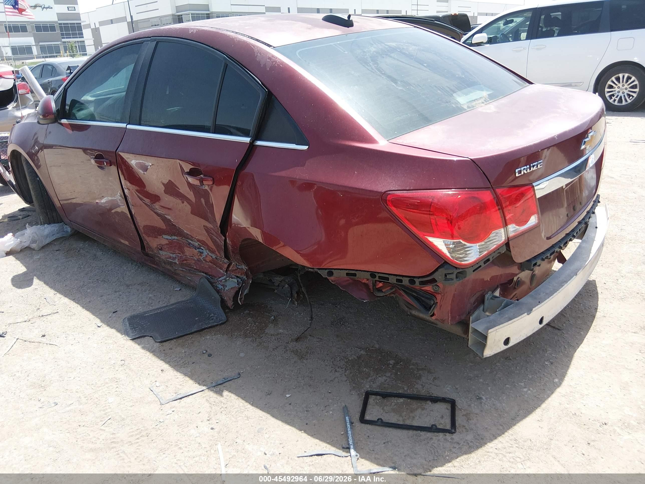 2015 Chevrolet Cruze 1lt Auto Red vin: 1G1PC5SB9F7148738
