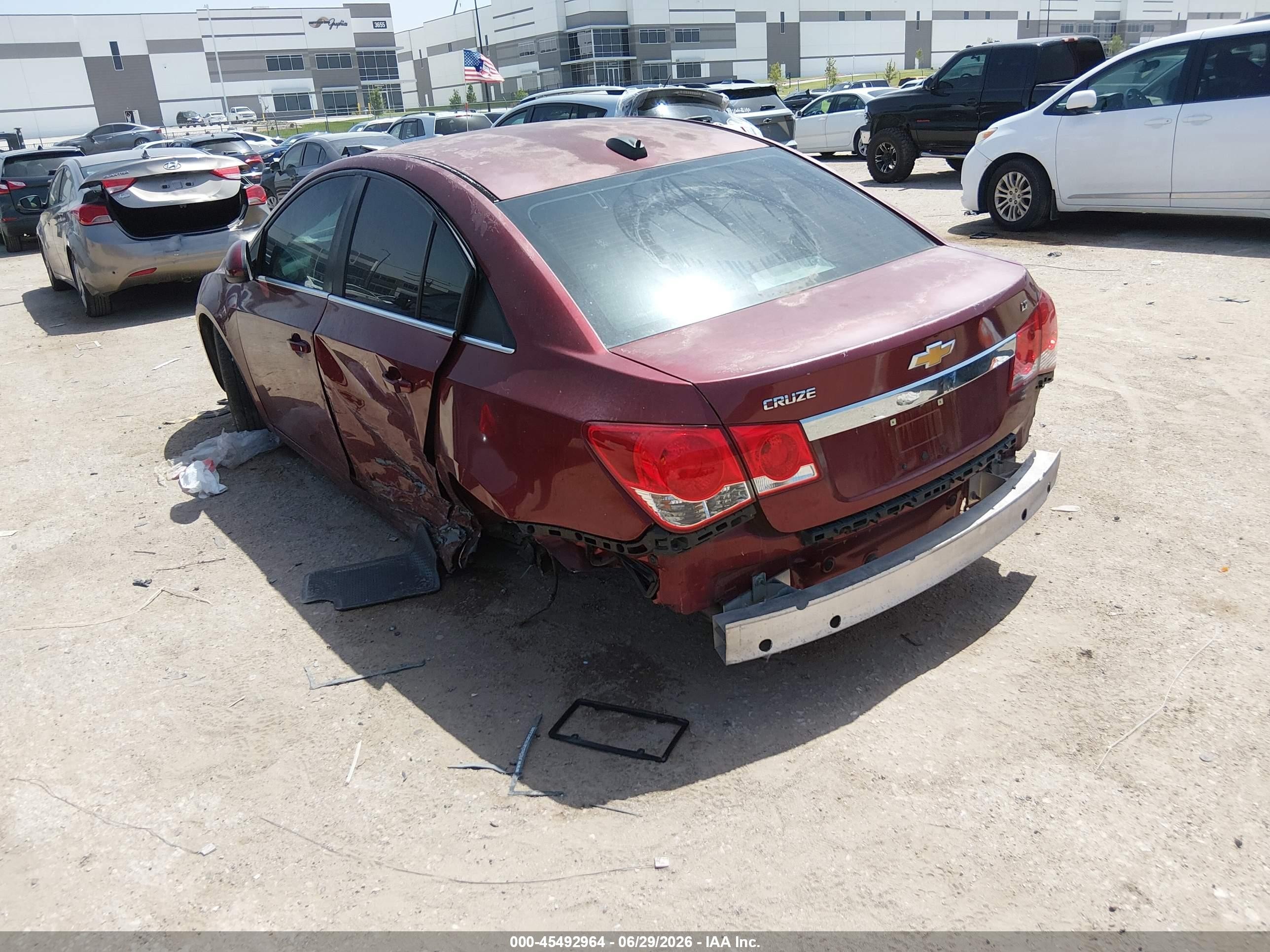 2015 Chevrolet Cruze 1lt Auto Red vin: 1G1PC5SB9F7148738