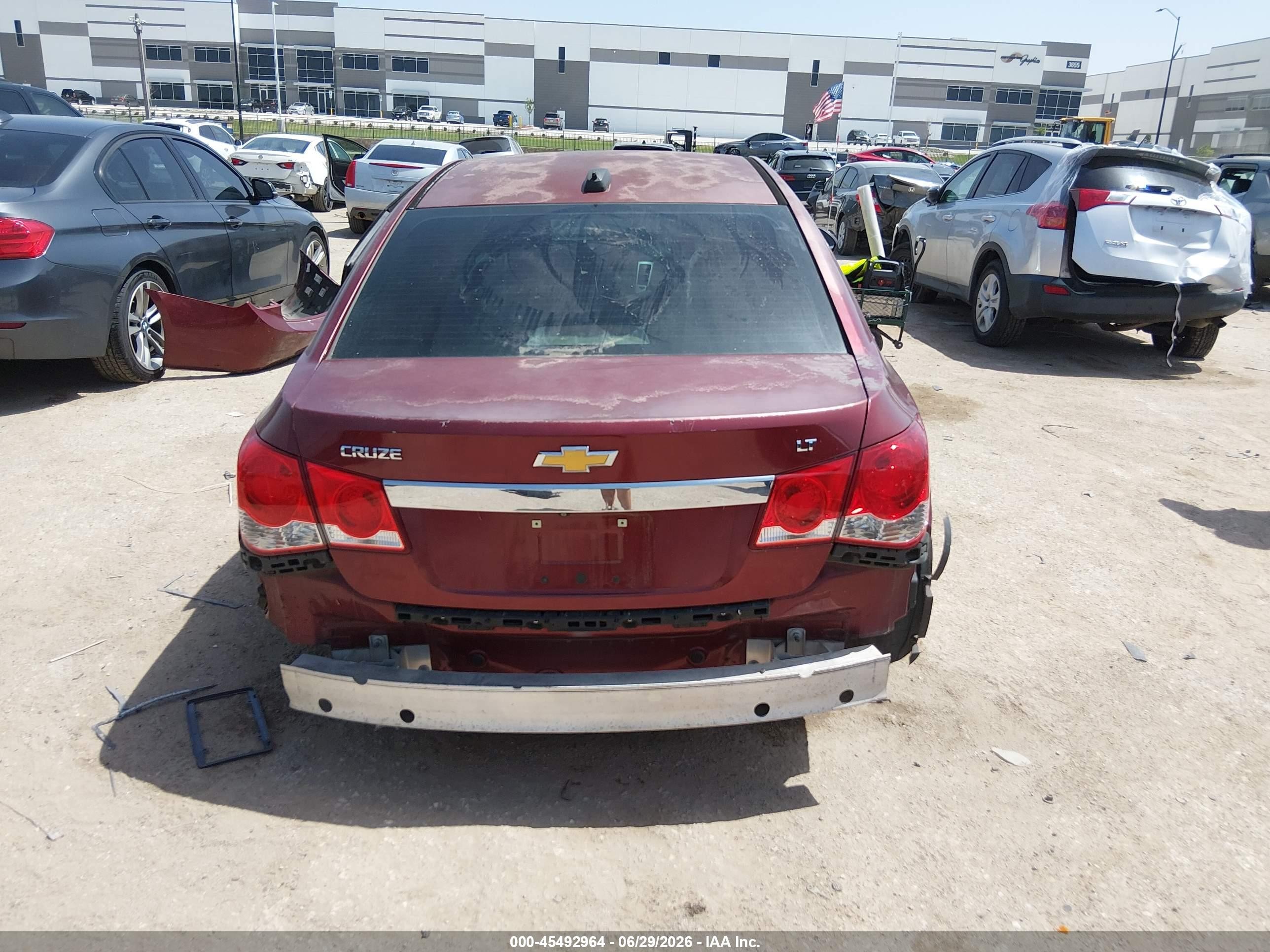 2015 Chevrolet Cruze 1lt Auto Red vin: 1G1PC5SB9F7148738