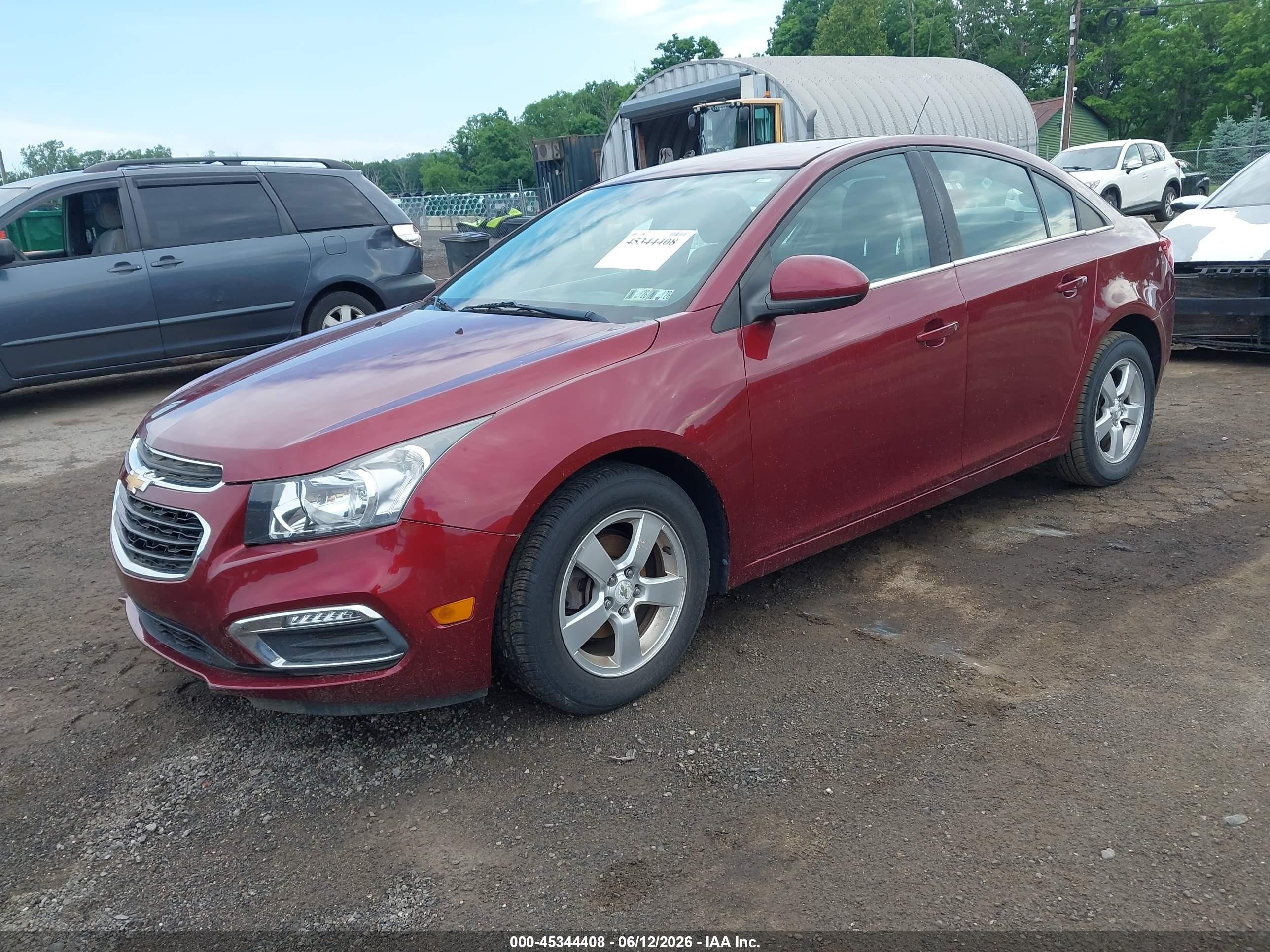 2015 Chevrolet Cruze 1lt Auto Maroon vin: 1G1PC5SB9F7160016