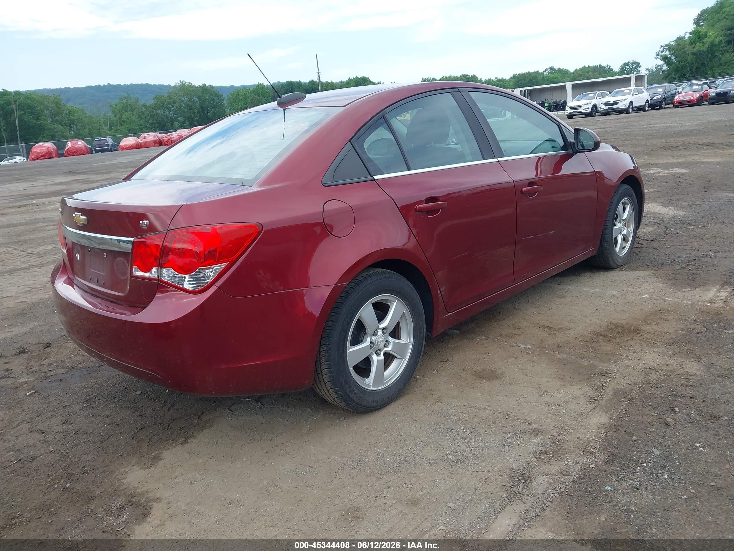 2015 Chevrolet Cruze 1lt Auto Maroon vin: 1G1PC5SB9F7160016