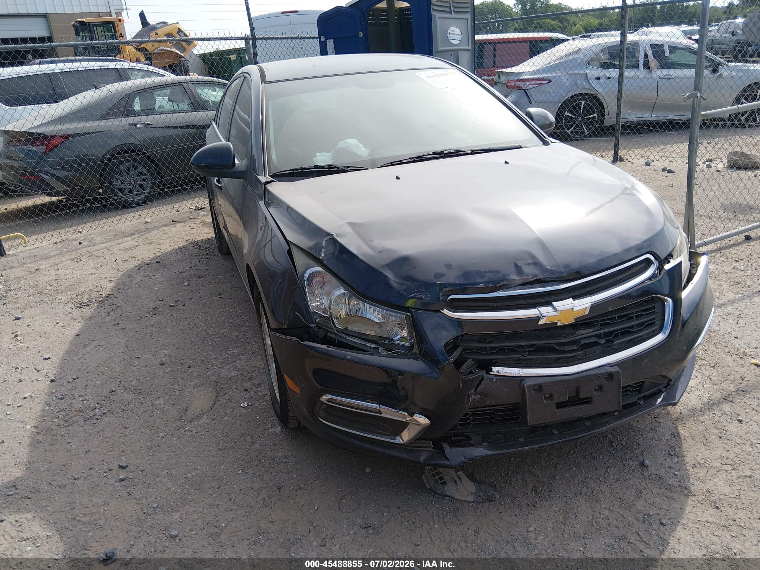 2015 Chevrolet Cruze 1lt Auto Dark Blue vin: 1G1PC5SB9F7190214