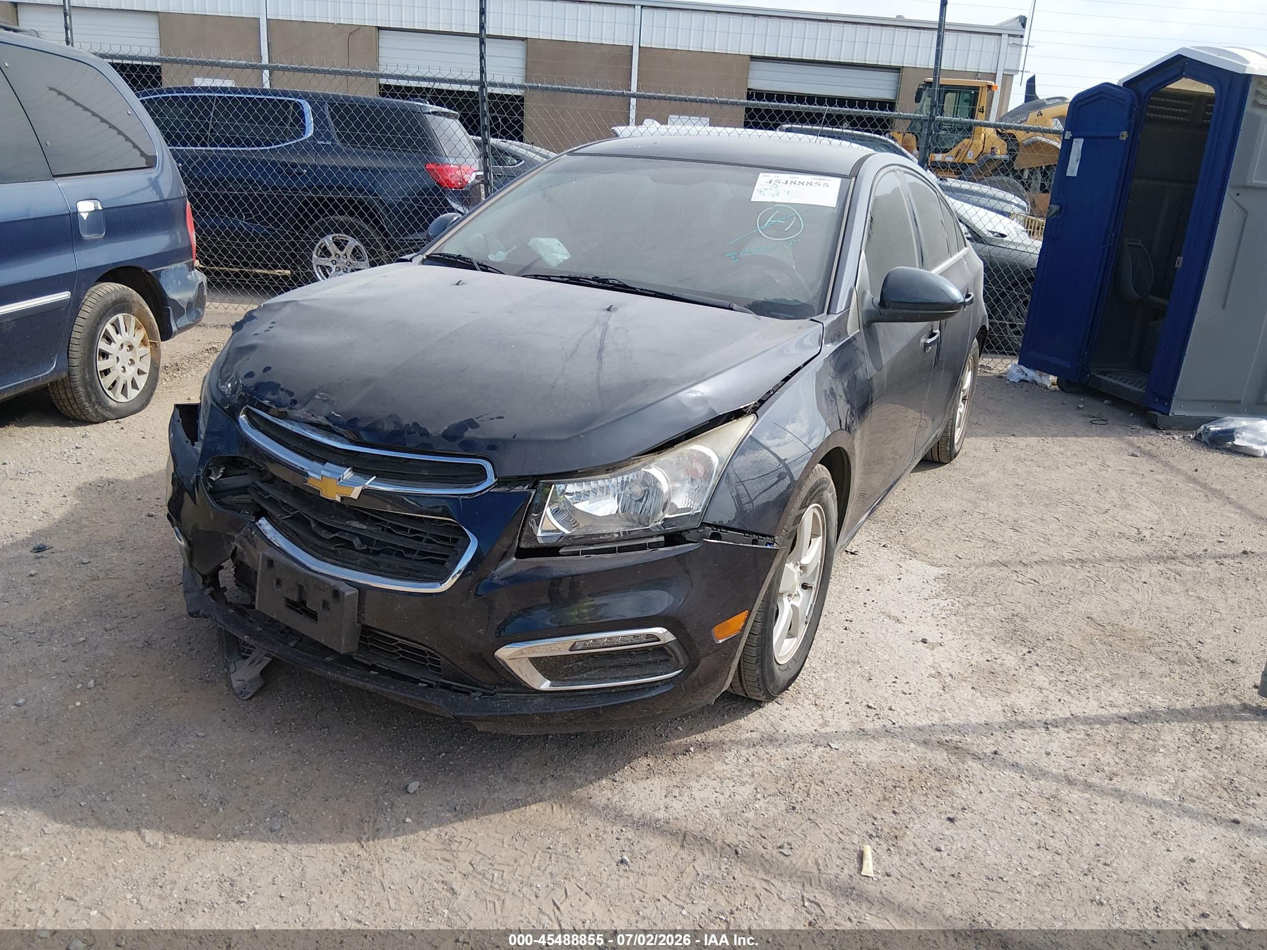 2015 Chevrolet Cruze 1lt Auto Dark Blue vin: 1G1PC5SB9F7190214