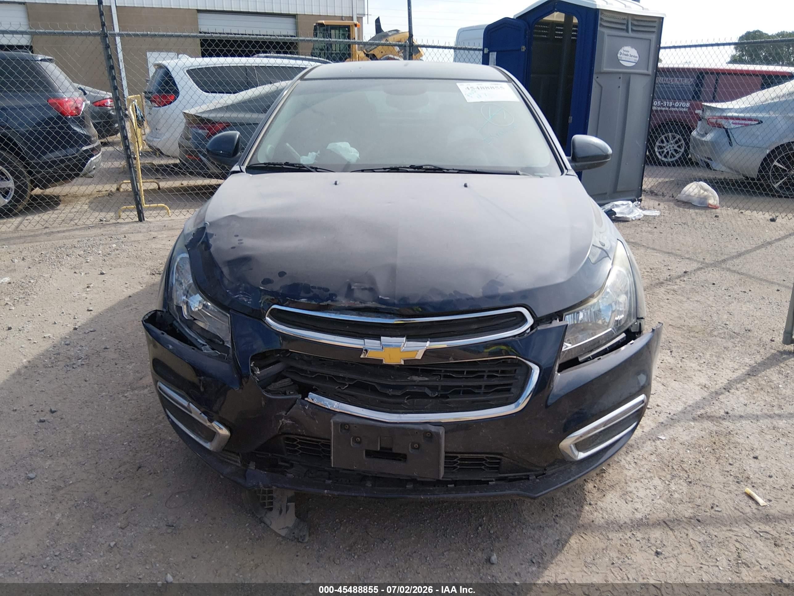 2015 Chevrolet Cruze 1lt Auto Dark Blue vin: 1G1PC5SB9F7190214