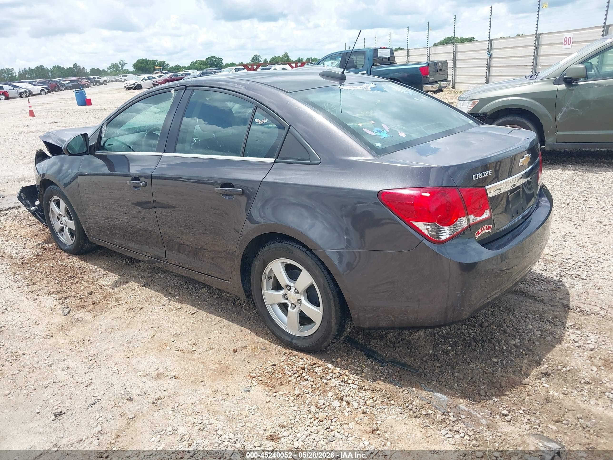 2015 Chevrolet Cruze 1lt Auto Gray vin: 1G1PC5SB9F7192450