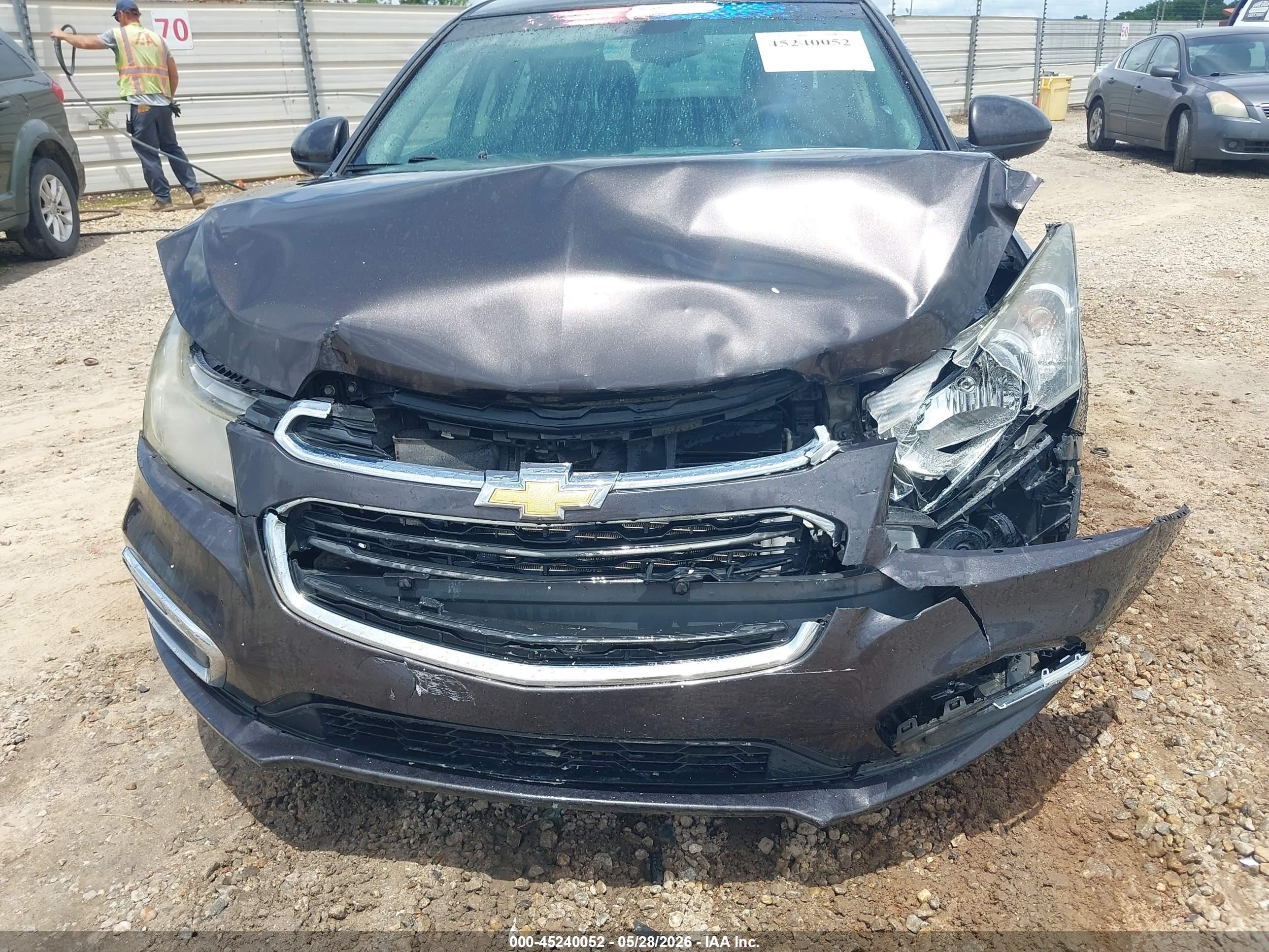 2015 Chevrolet Cruze 1lt Auto Gray vin: 1G1PC5SB9F7192450