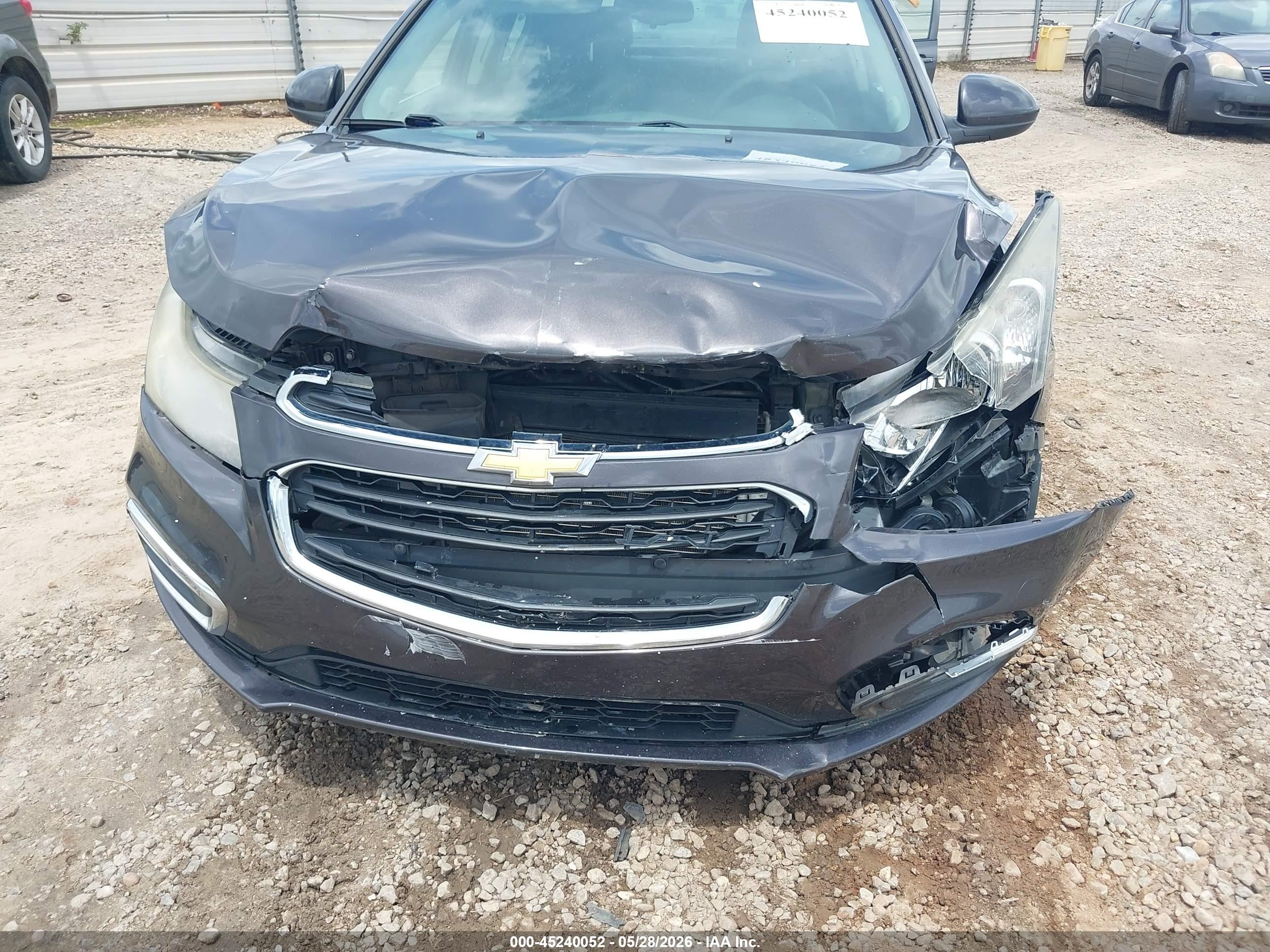 2015 Chevrolet Cruze 1lt Auto Gray vin: 1G1PC5SB9F7192450