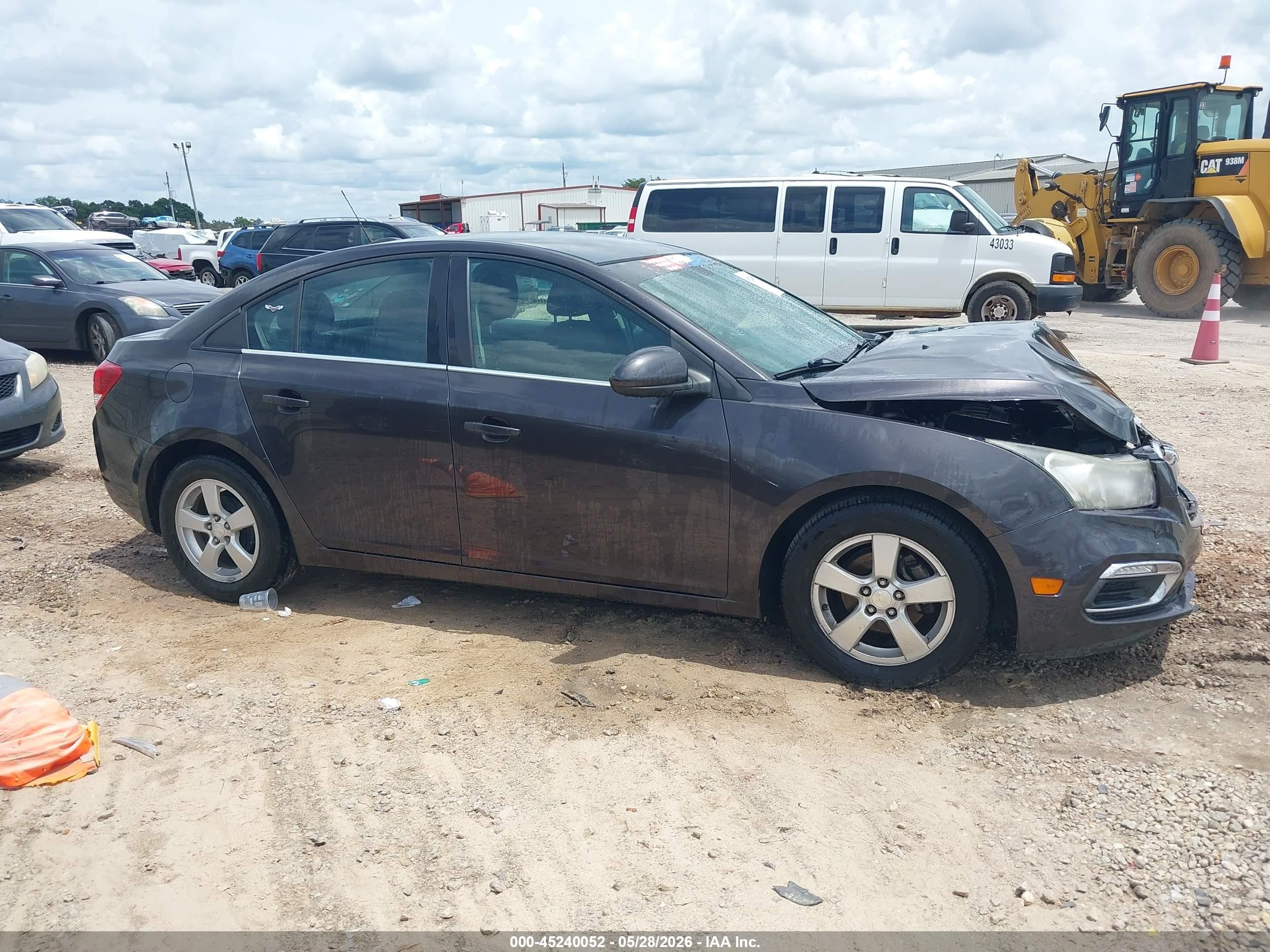 2015 Chevrolet Cruze 1lt Auto Gray vin: 1G1PC5SB9F7192450