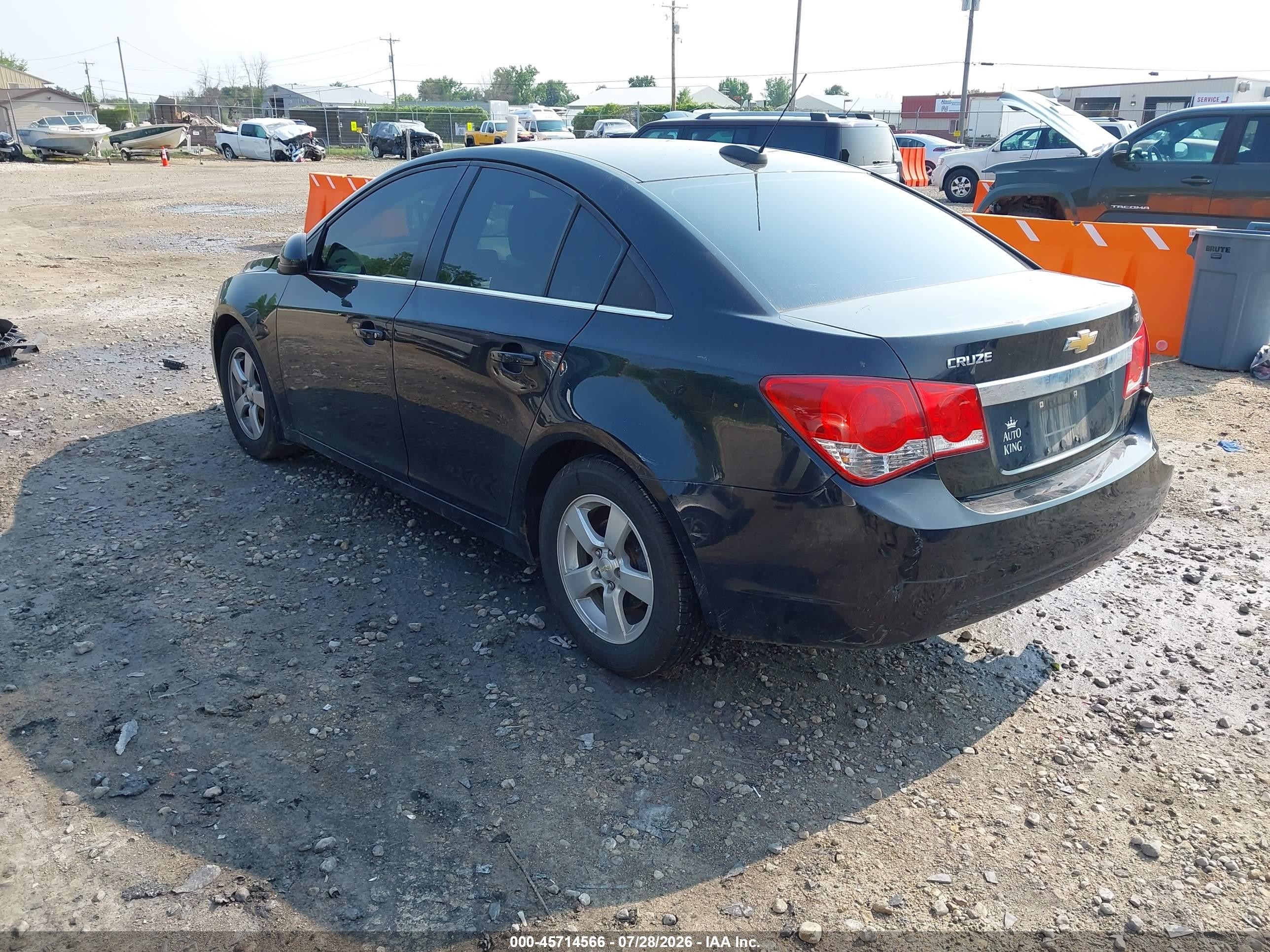 2015 Chevrolet Cruze 1lt Auto Black vin: 1G1PC5SB9F7203186