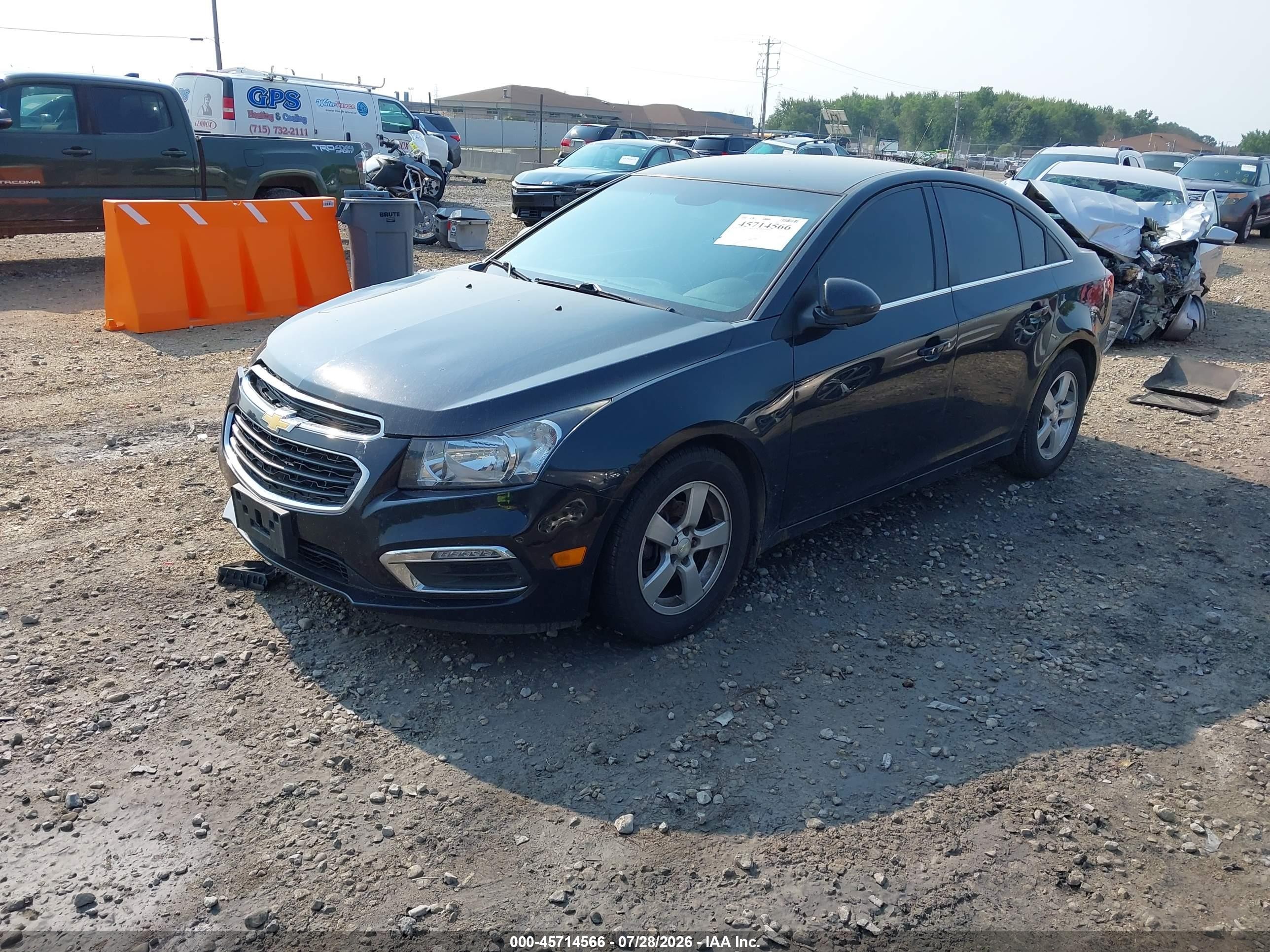 2015 Chevrolet Cruze 1lt Auto Black vin: 1G1PC5SB9F7203186