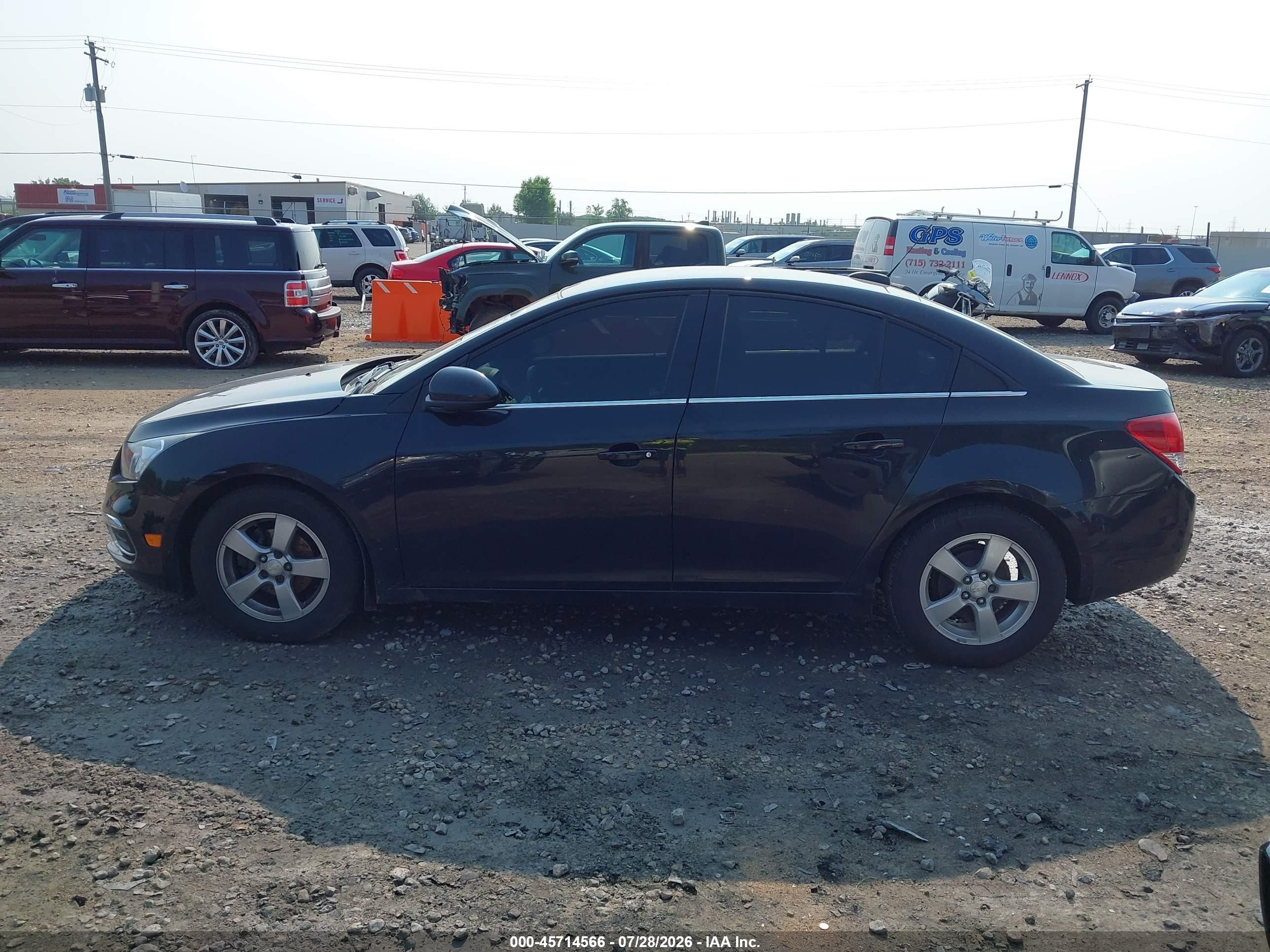 2015 Chevrolet Cruze 1lt Auto Black vin: 1G1PC5SB9F7203186
