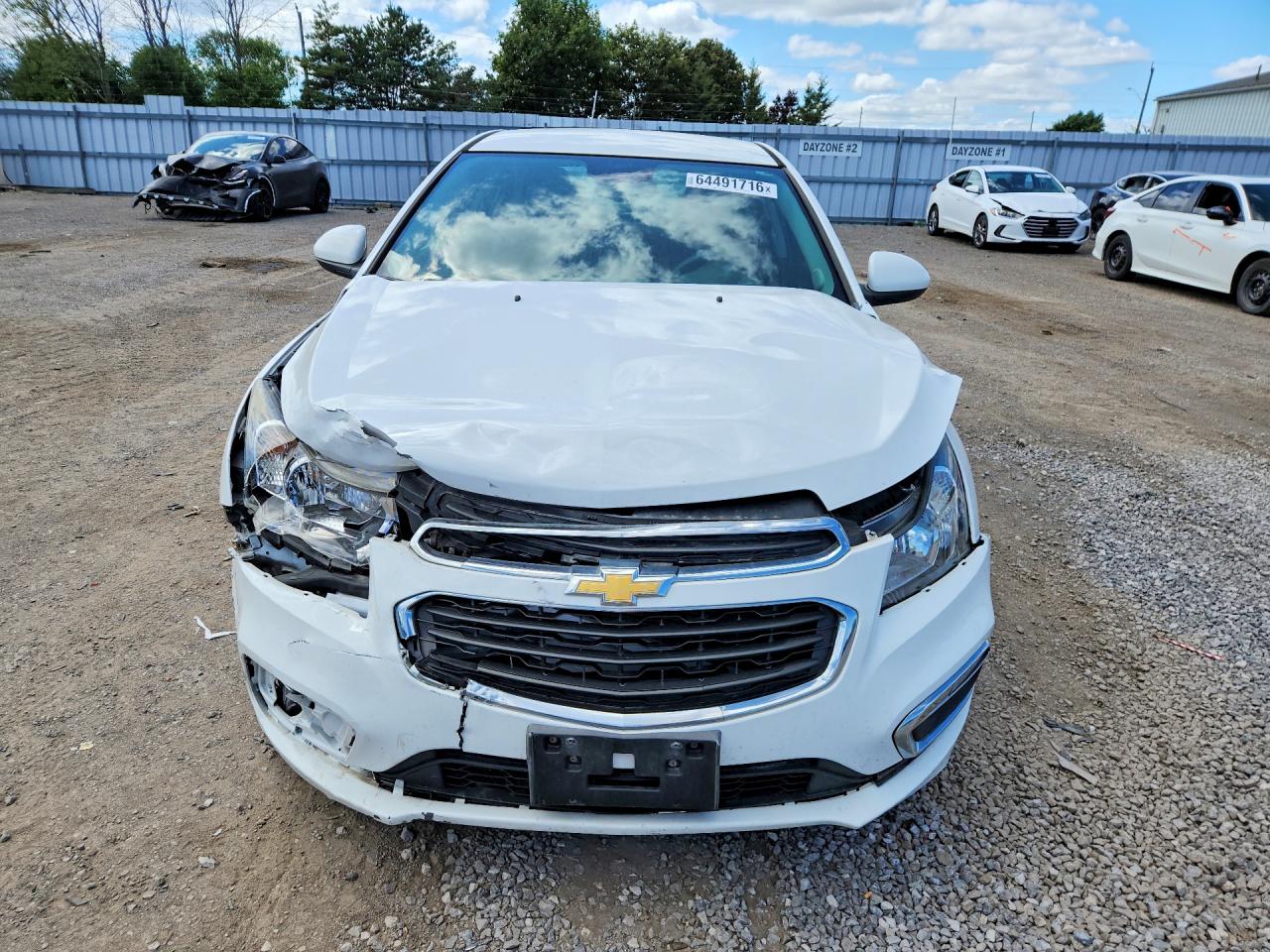 2015 Chevrolet Cruze Lt White vin: 1G1PC5SB9F7227889