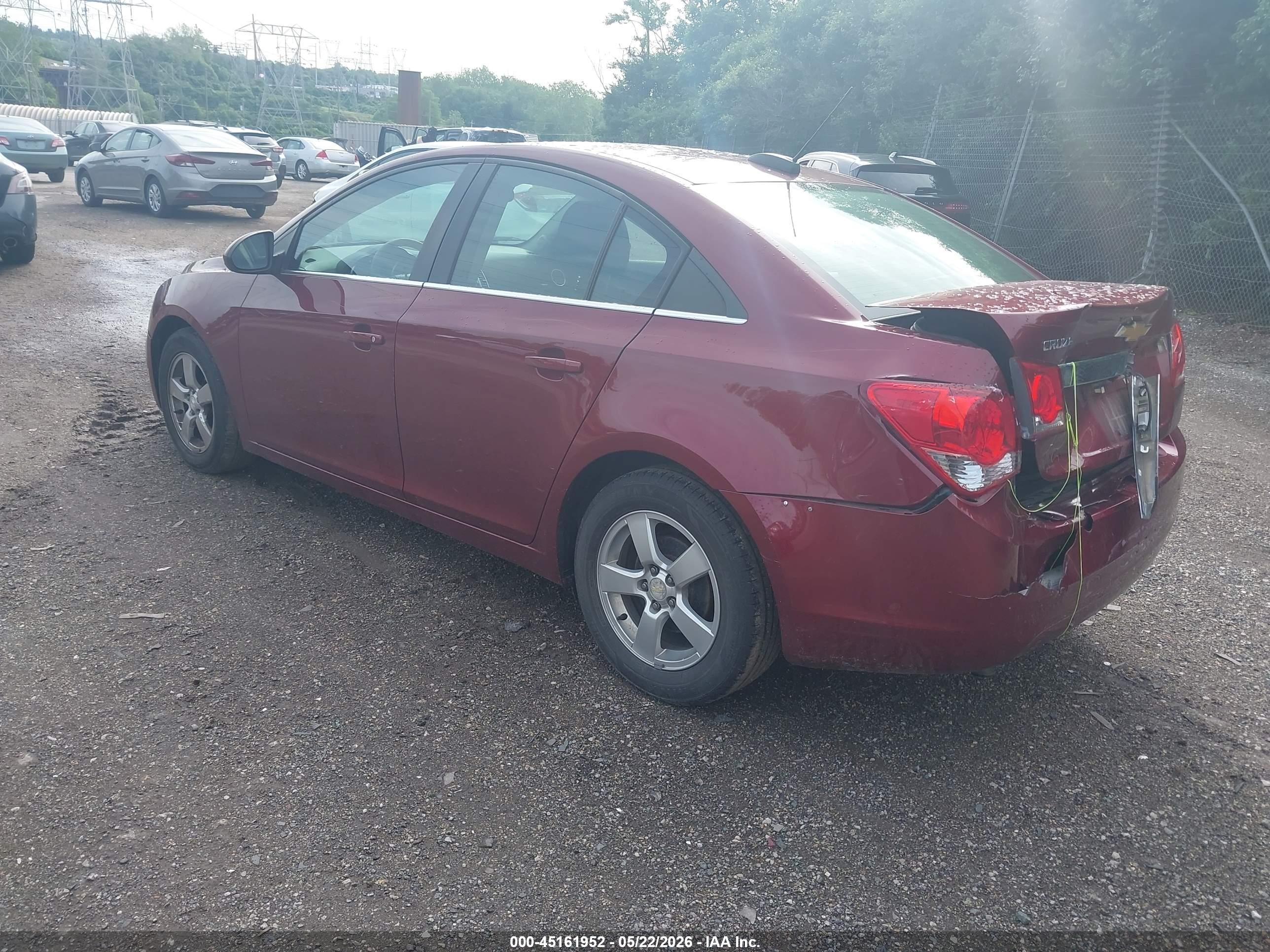 2015 Chevrolet Cruze 1lt Auto Burgundy vin: 1G1PC5SB9F7265123