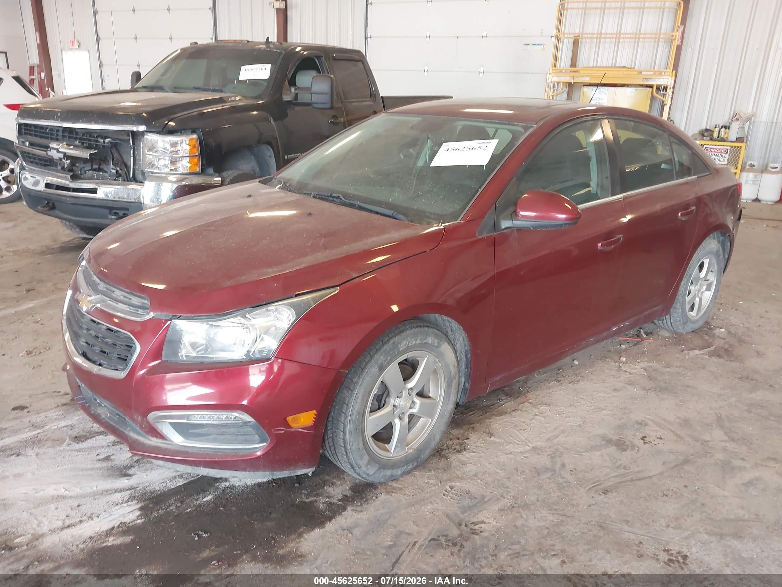 2015 Chevrolet Cruze 1lt Auto Maroon vin: 1G1PC5SB9F7287137