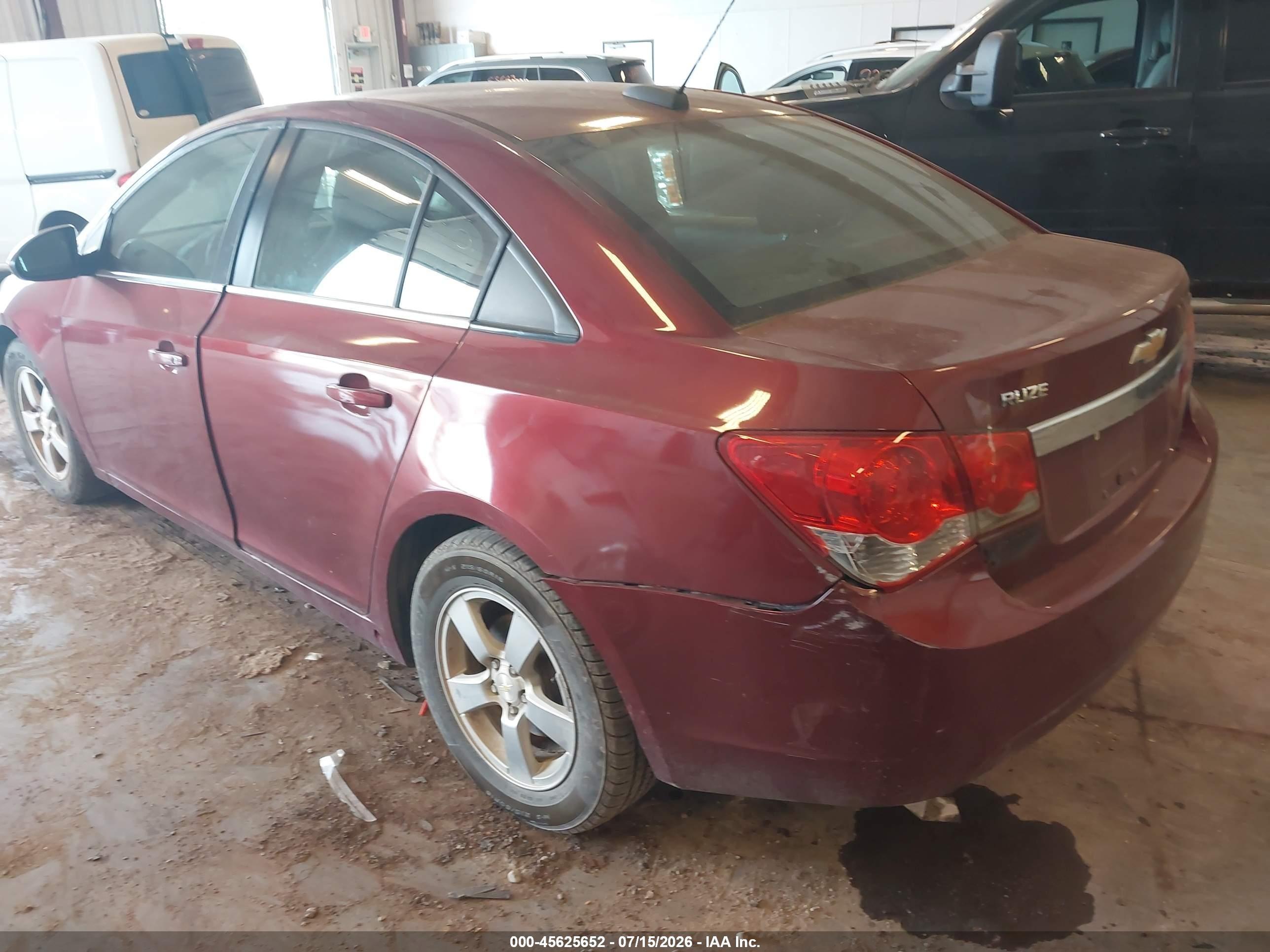 2015 Chevrolet Cruze 1lt Auto Maroon vin: 1G1PC5SB9F7287137