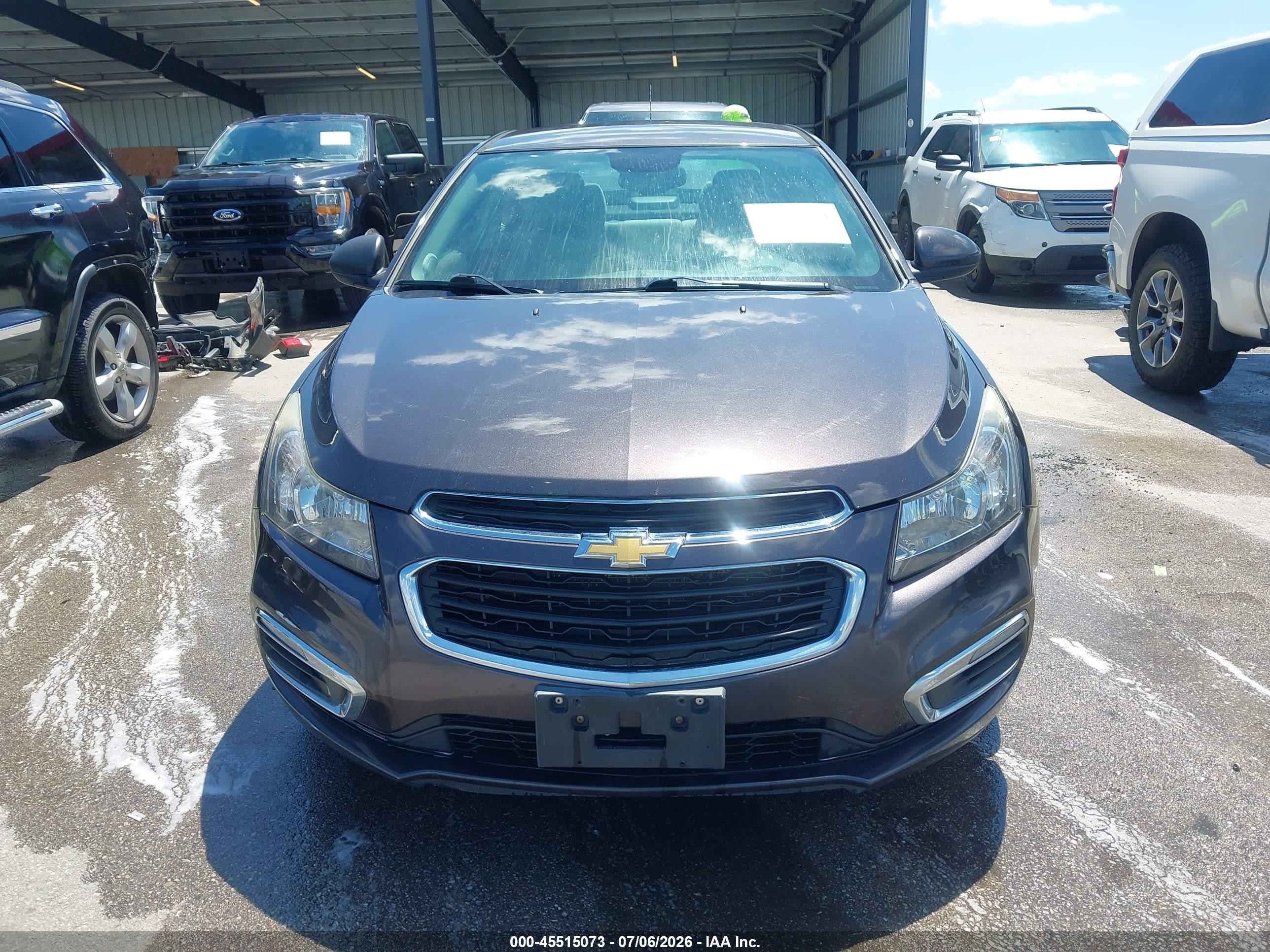 2015 Chevrolet Cruze 1lt Auto Gray vin: 1G1PC5SB9F7293309