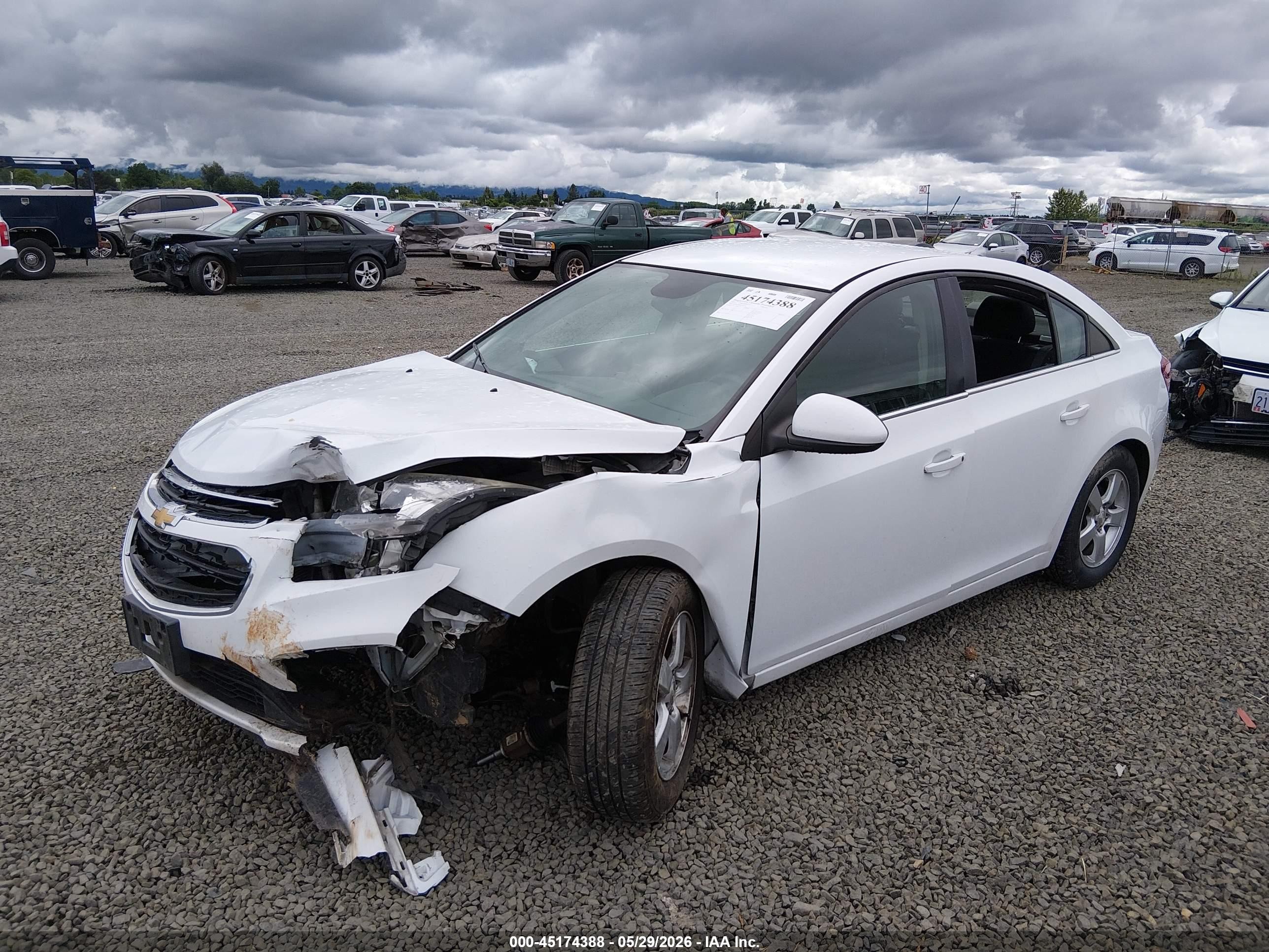 2015 Chevrolet Cruze 1lt Auto White vin: 1G1PC5SB9F7297196