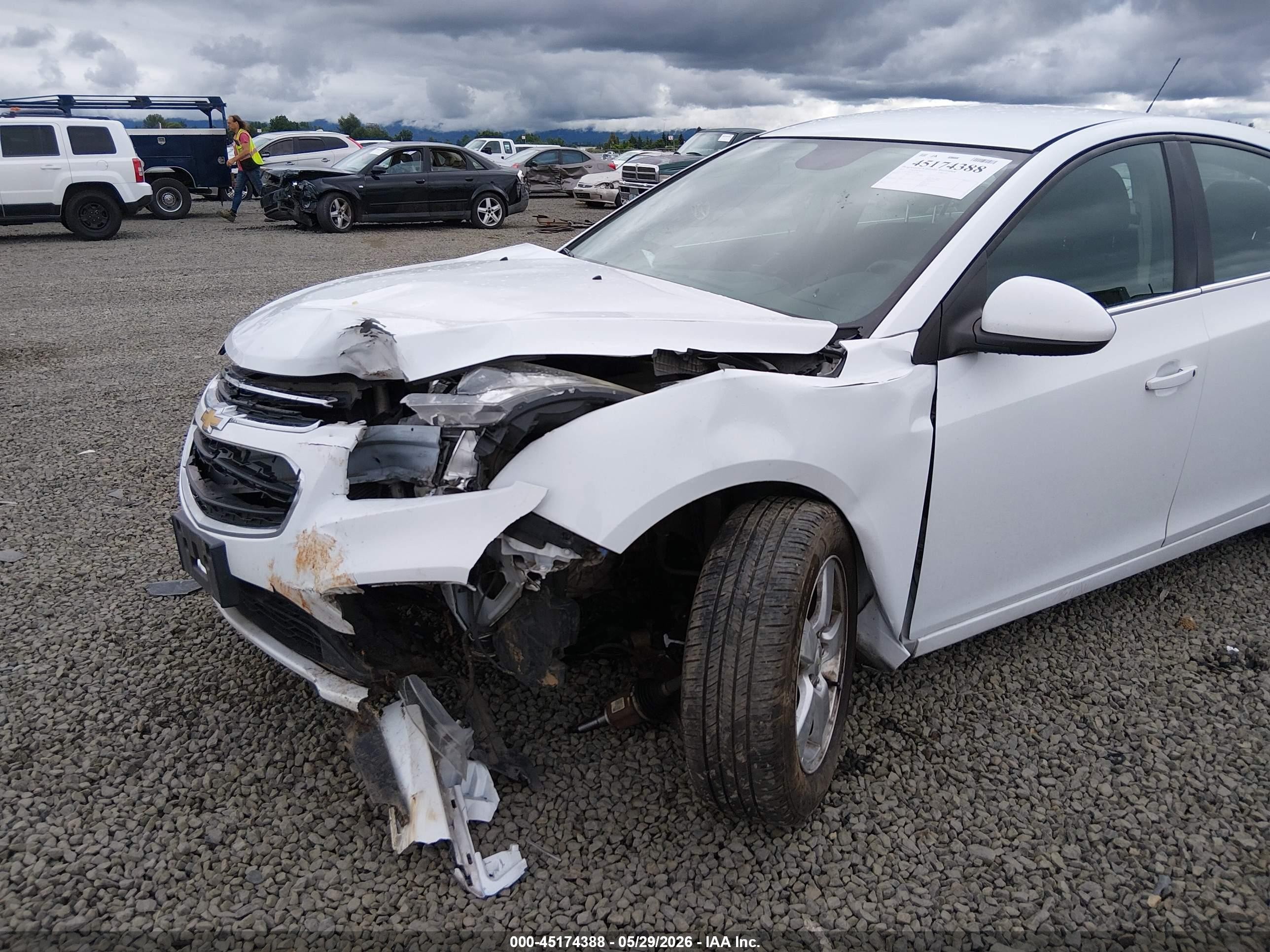 2015 Chevrolet Cruze 1lt Auto White vin: 1G1PC5SB9F7297196
