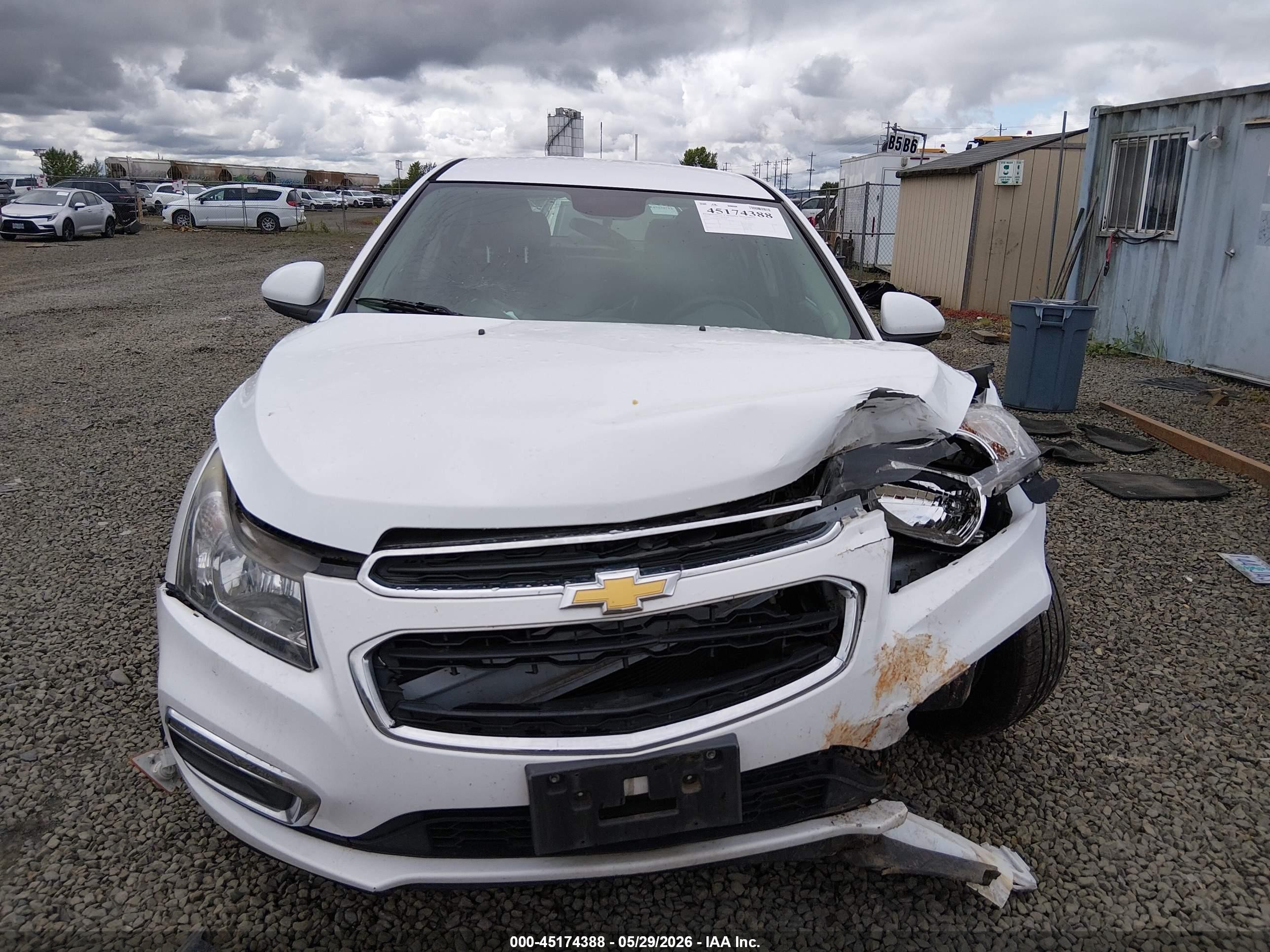 2015 Chevrolet Cruze 1lt Auto White vin: 1G1PC5SB9F7297196